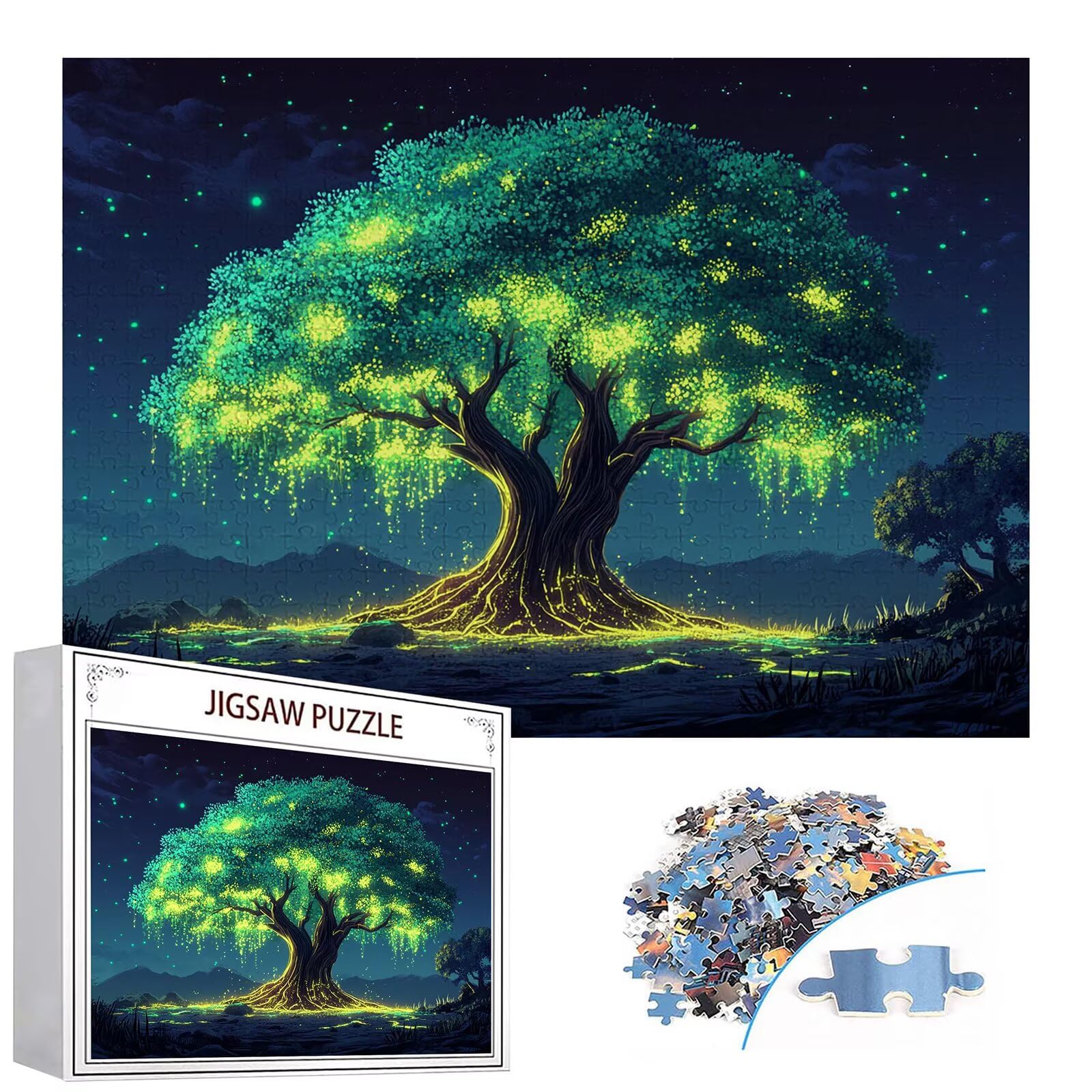 Puzzle 3000 elementów Krajobraz Drzewo dla dorosłych 122 x 81 cm Unikalne Rzemiosło Klasyczna Drewniana układanka 3D do rodzinnych gier aktywnych, układanka zrób to sam do dekoracji ścian domu