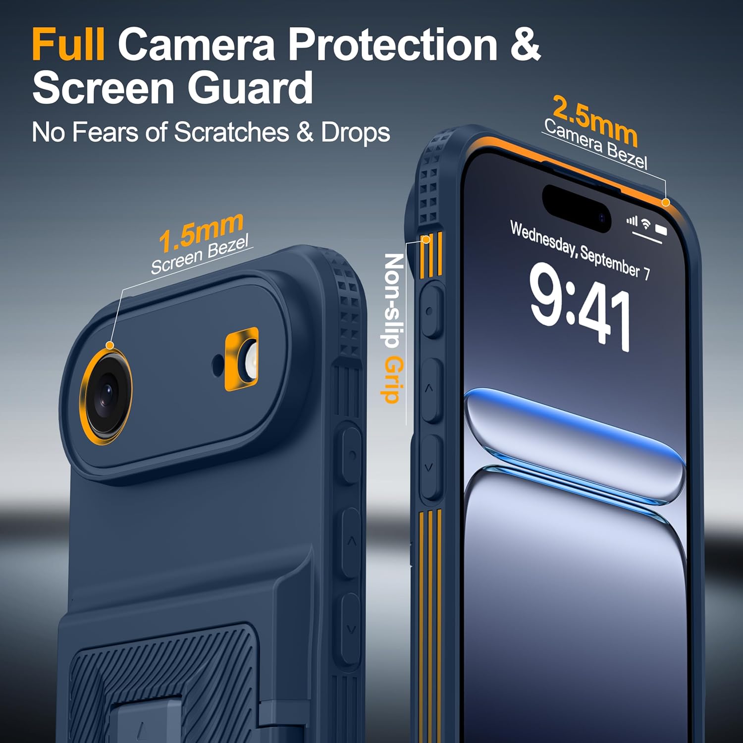 for iPhone Air Case Wallet with Card Holder (4-5Cards) +1 Privacy Screen Protector,[RFID Blocking][Kickstand][Military Drop Protection] Full Camera Protection Wallet Case for iPhone 17 Air - Image 5