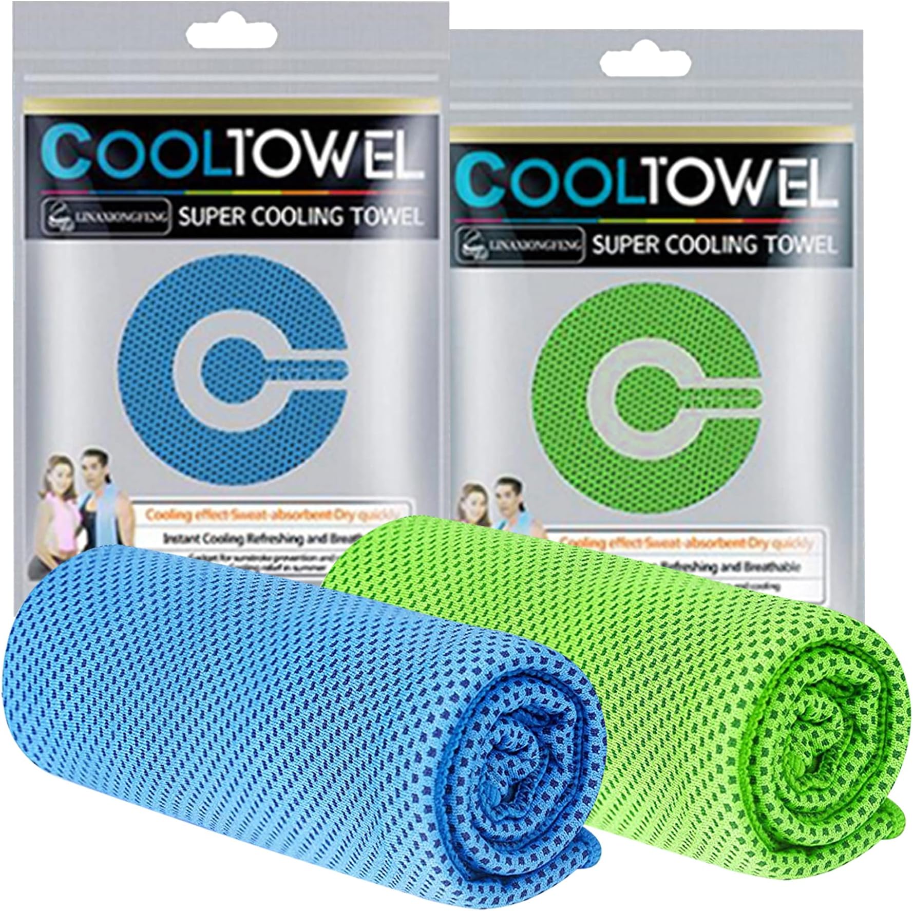 Cooling Towels for Neck,Quick Drying Ice Towel Instant Cooling Relief,Soft Breathable Chilly Towel for Gym,Golf,Yoga,Camping,Running, Workout,and More Activities Blue
