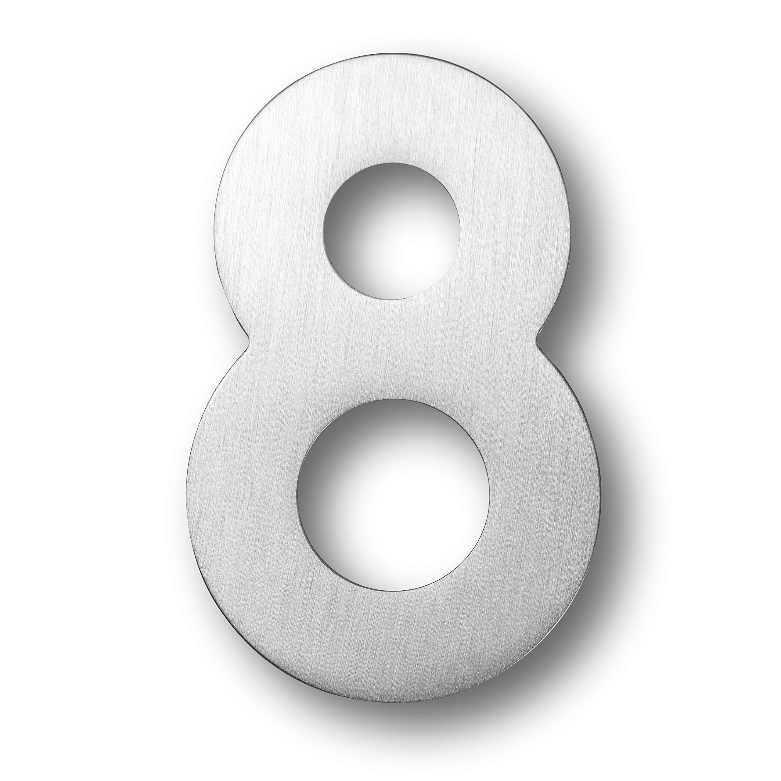Bebarley5 Inch Modern Solid Stainless Steel Floating Mount House Numbers and Street Address Plaques door Numbers