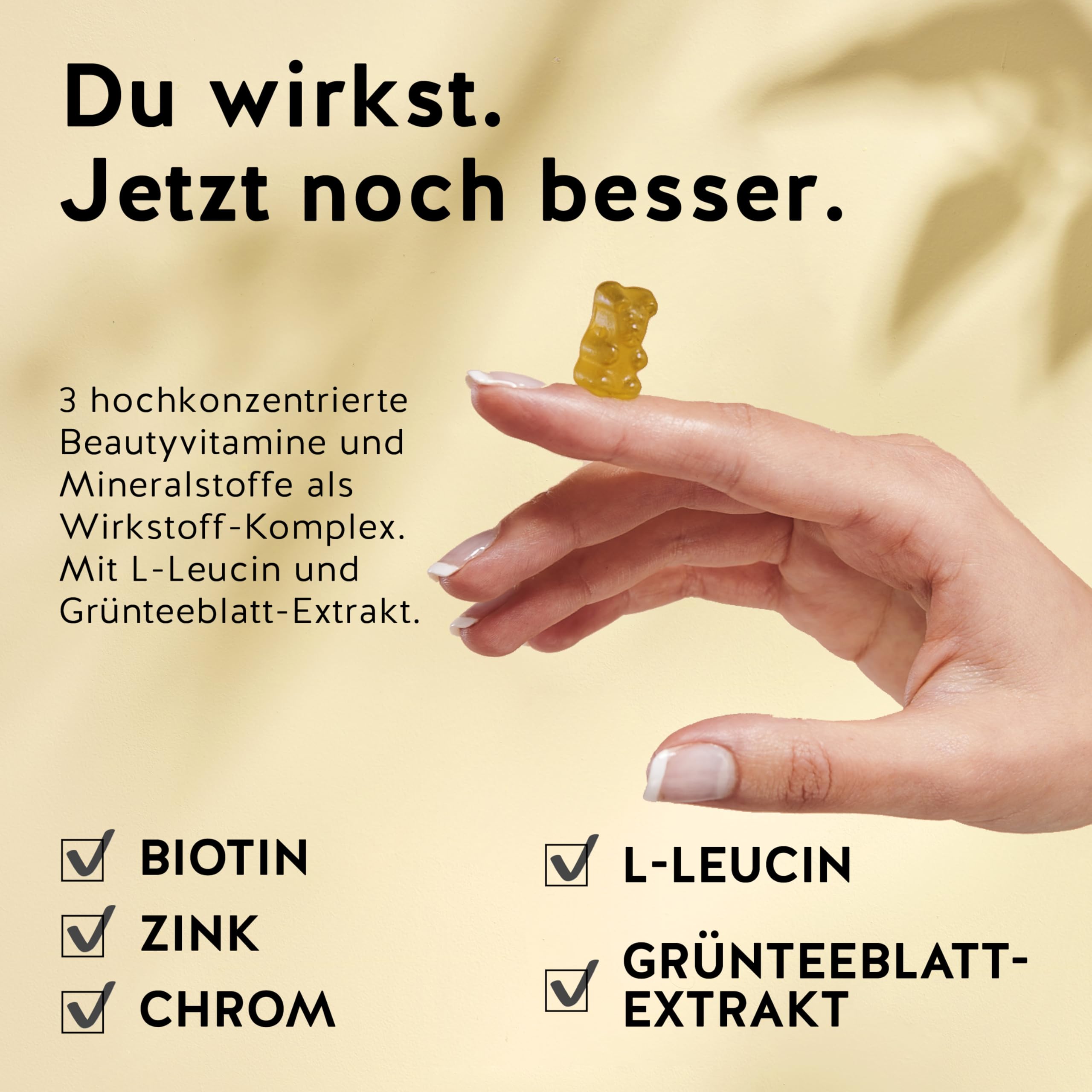 Nährstoff-Komplex Gummies – Burn Baby Burn Shape Gummies mit Chrom, Biotin, Zink, L-Leucin & Grüntee-Extrakt – 60 Stück (1 Monatsversorgung), Vegan, Zuckerfrei, Bears With Benefits