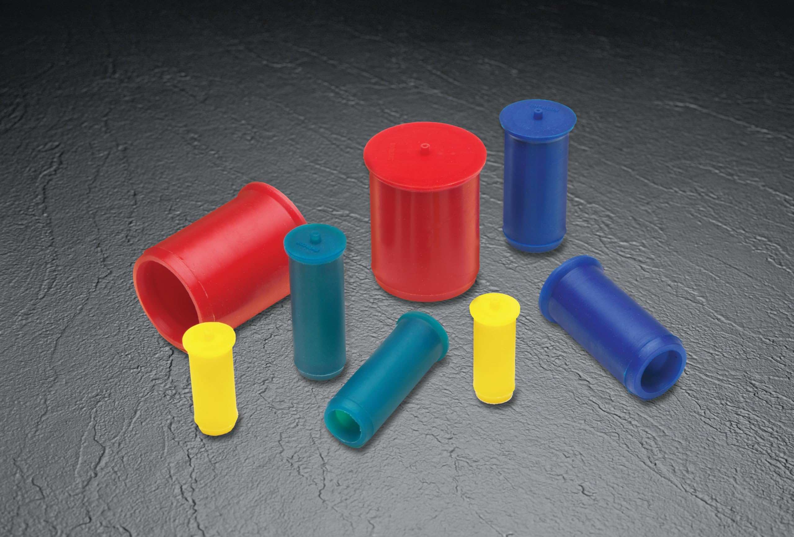 Caplugs UVCP500 - UVCP-SH Series - Ultrabake Silicone Venting Cap Plugs, 100 Pack, Blue, Cap ID 0.500