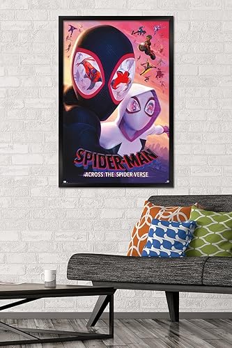 Miniatura 2 de Trends International Marvel Spider-Man Across The Spider-Verse - Póster de pared de una hoja, 22.375 x 34 pulgadas, versión enmarcada en negro
