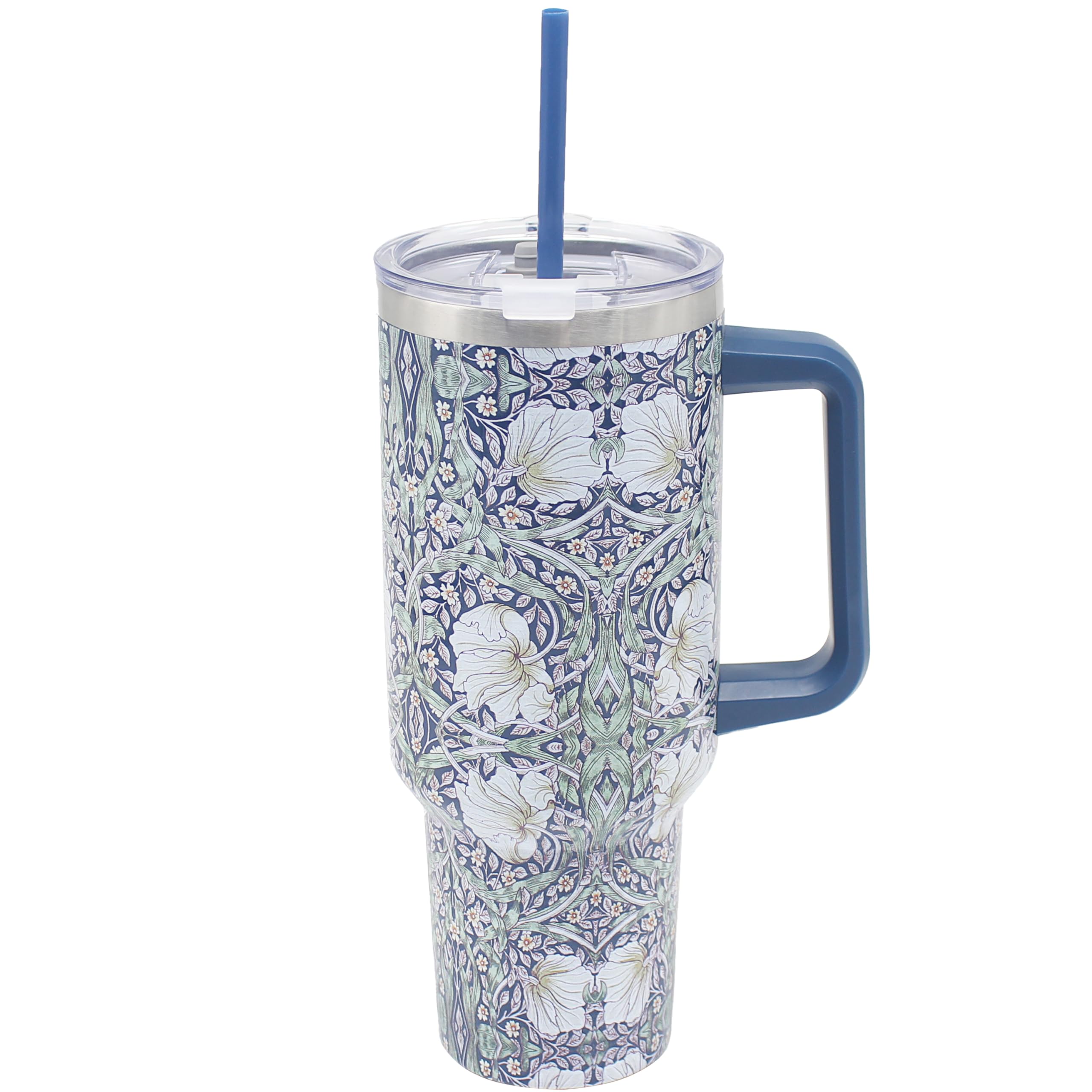 Lesser & Pavey Multicolour The Leonardo Collection William Morris Pimpernel Double Walled Stainless Steel Drinks Cup 1200Ml For Kitchen | Lovely Coffee Cup Set For Home & Office | Coffee & Tea Cups For Enjoying Hot Drinks