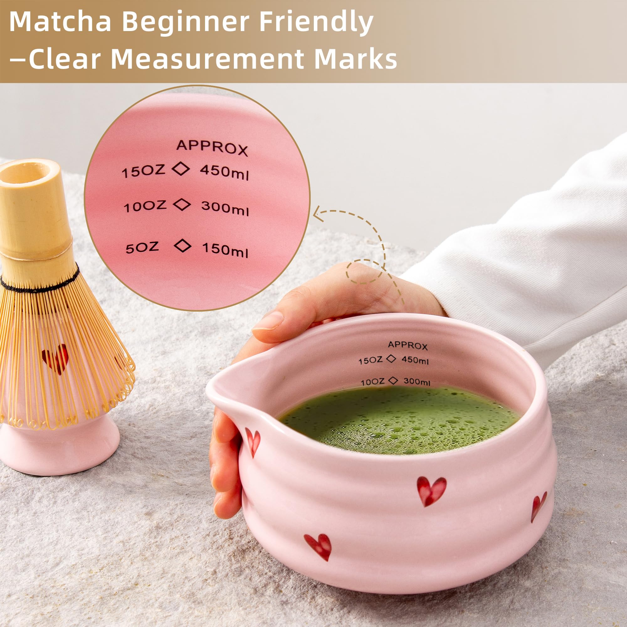 TEANAGOO Lot De 2 Bols à Matcha Avec Bec, Bol à Matcha En