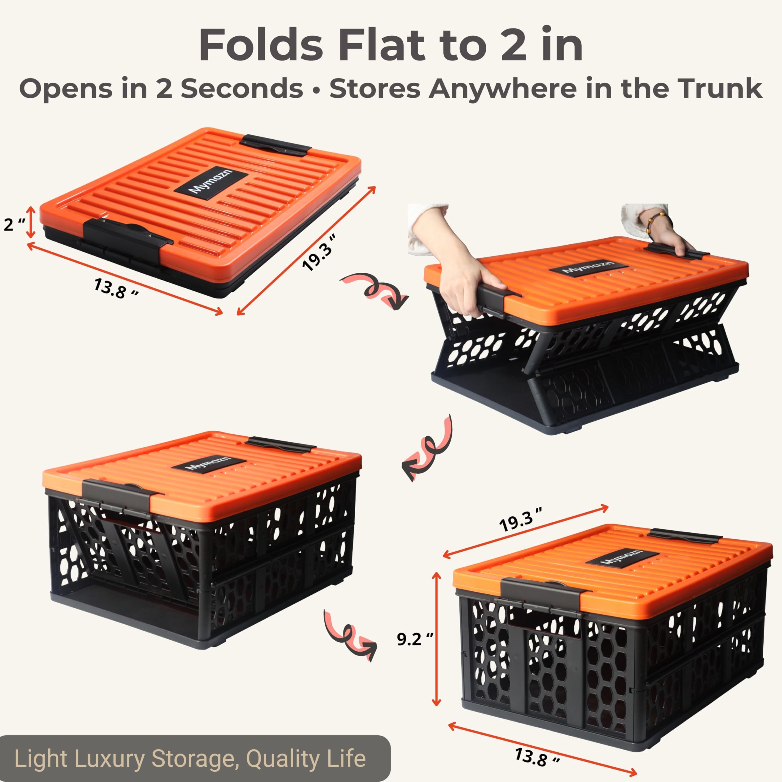 Amazon.com: Mymazn Trunk Organizer Plastic for Car, Orange