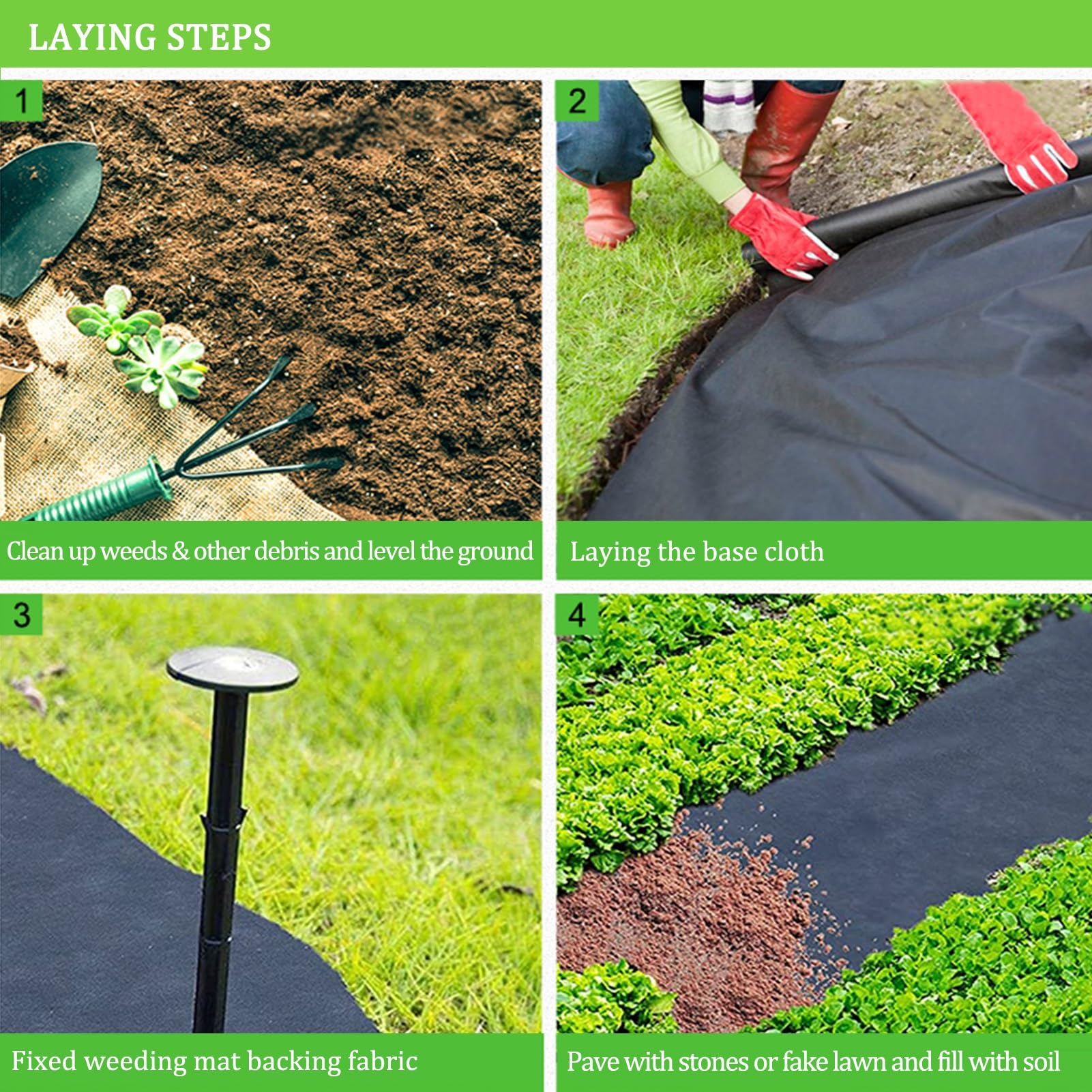 Unkrautvlies Garten – 0,9 X 30,5 M, 90,7 G/m², UV-beständig, Wasserdurchlässig