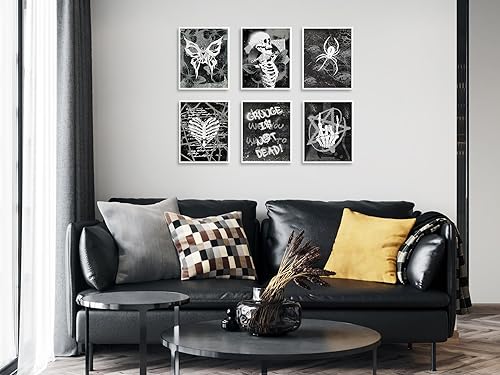 Miniatura 5 de TwoDays Decoración estética de habitación Grunge, pósteres geniales de banda de rock de los años 90 para dormitorio, arte de pared oscuro Emo para