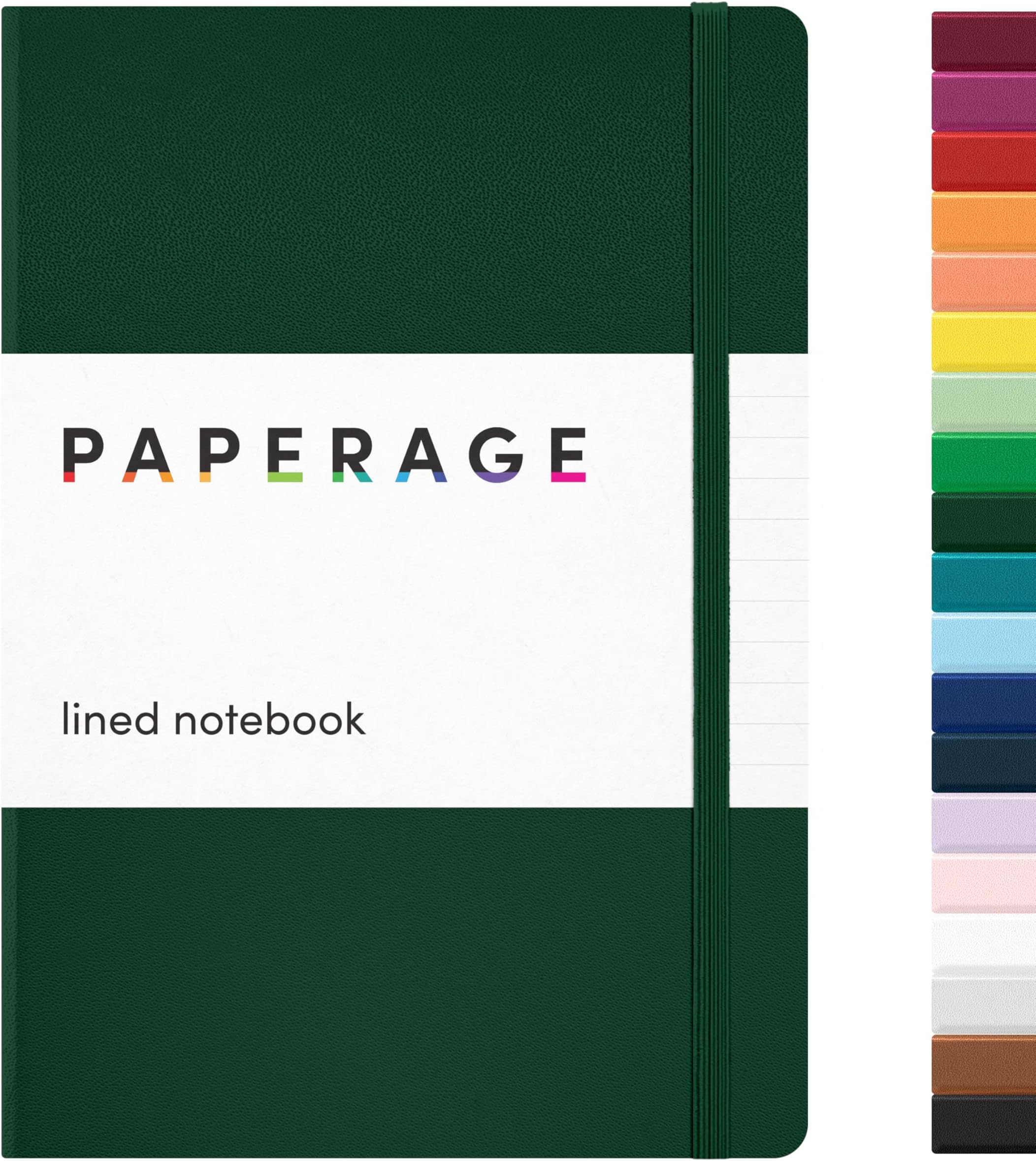 - Lined Journal Notebook, (Dark Green), 160 Pages, Medium 5.6 in x 8 in - 100 GSM Thick Paper โ Hardcover Journaling Notebook for Work, School & Note Taking
