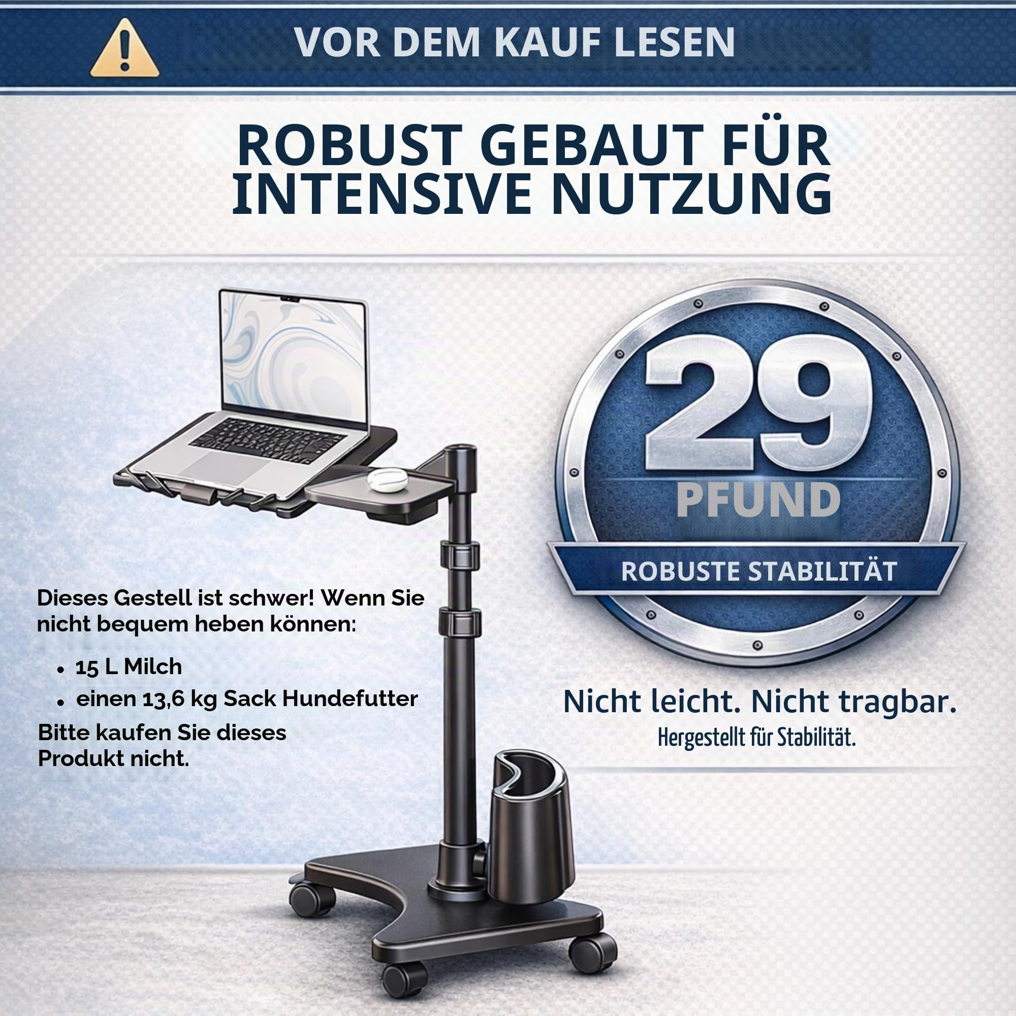 Levo G2-801 Deluxe Laptop-Ständer mit Mausablage – Stilvolles Rotguss- und Schwarz-Design für Komfortables mobiles Computing – Höhenverstellung, 360° drehbar, stabile Konstruktion für die Arbeit