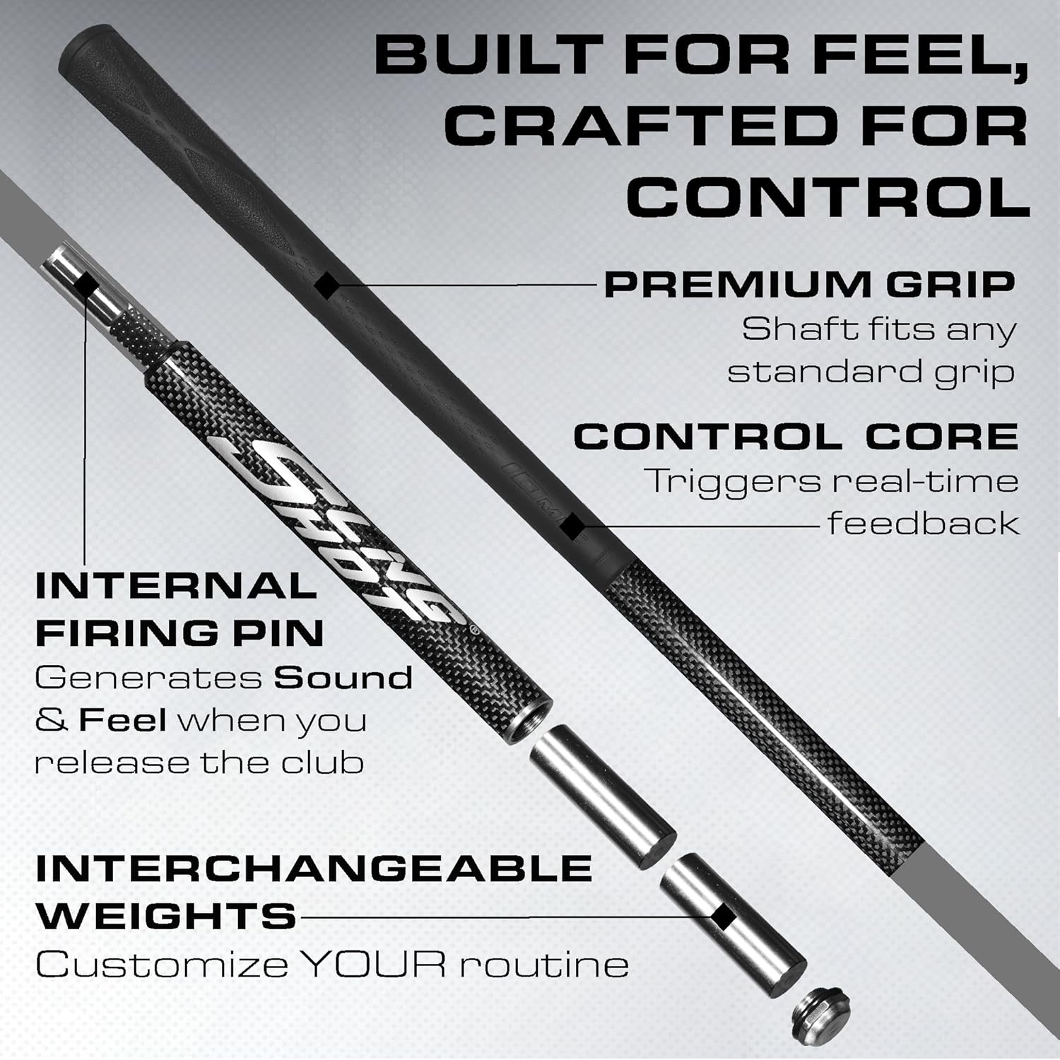 SlingShot Golf Ace - Flexible Composite Shaft - Golf Swing Trainer, Designed for Ideal Speed, Timing, Sequence & Tempo