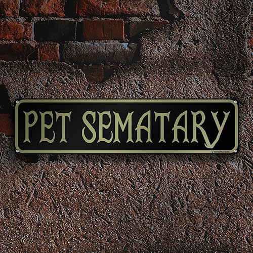 Miniatura 2 de Pet Sematary - Letrero de calle con tema de Halloween, 16 x 4 pulgadas, espeluznante bar, sala de juegos, hogar, cueva de hombre, decoración del
