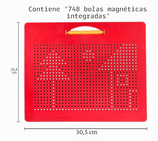 Foto 2 de 5 de Playmags 174 Tableta de Viaje Magna Board Design & Draw con 748 Bolas magnéticas integradas