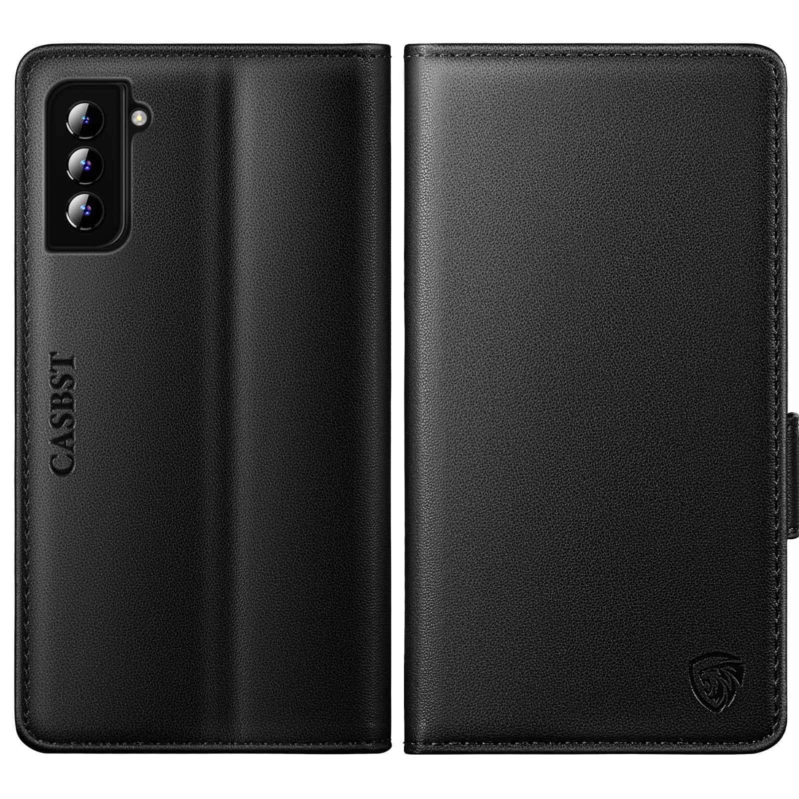 for Samsung Galaxy S21 FE 5G Case, Kickstand Flip Leather Wallet Book Case with Card Slots Shockproof Magnetic Closure Protective Phone Case Cover Compatible with Samsung S21 FE - Black