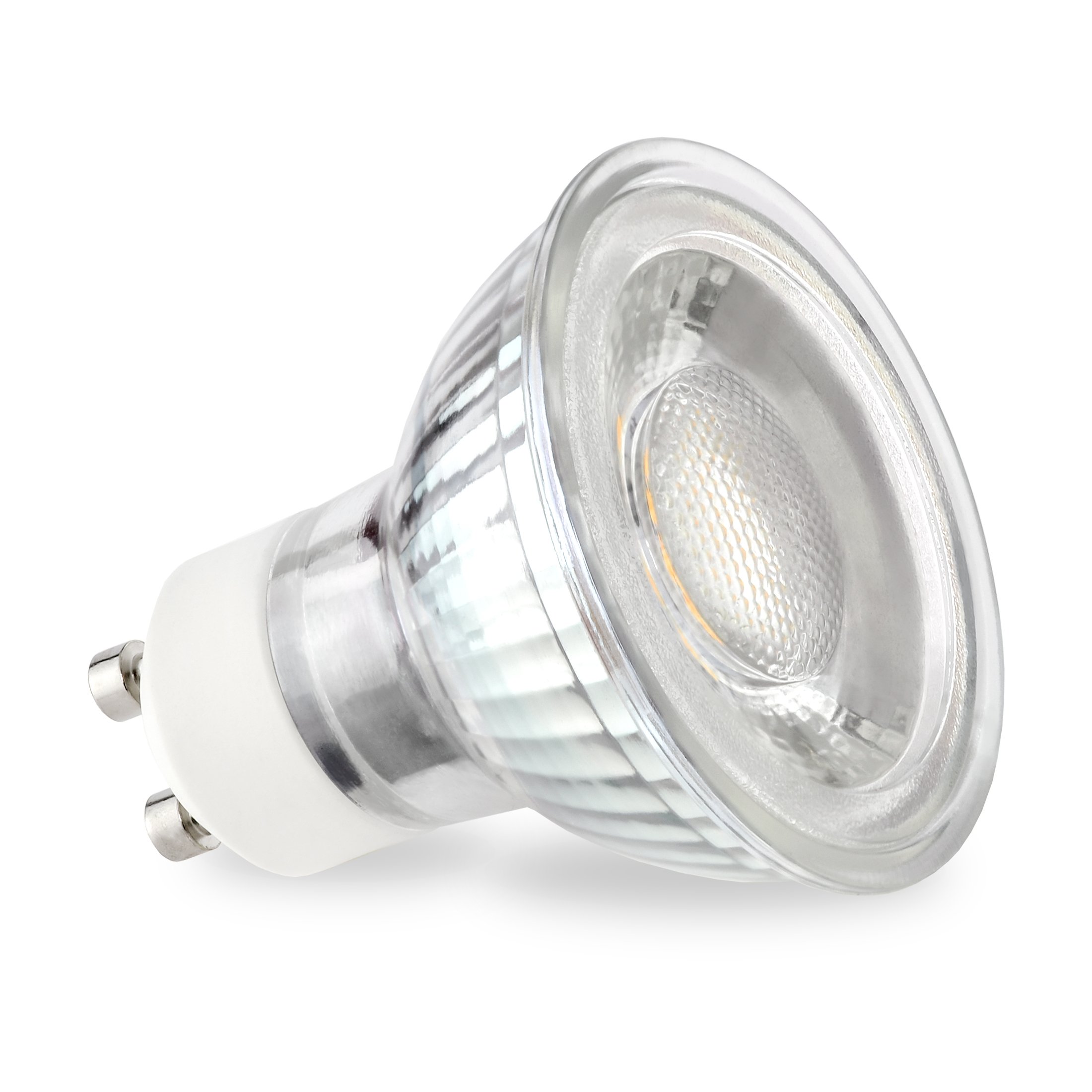 SSC-LUXon 6er Set RW-2 Bad Einbaustrahler GU10 LED dimmbar - mit tauschbarem LED GU10 7W warmweiß - Spot rund gebürstet IP44 Bad & Außen