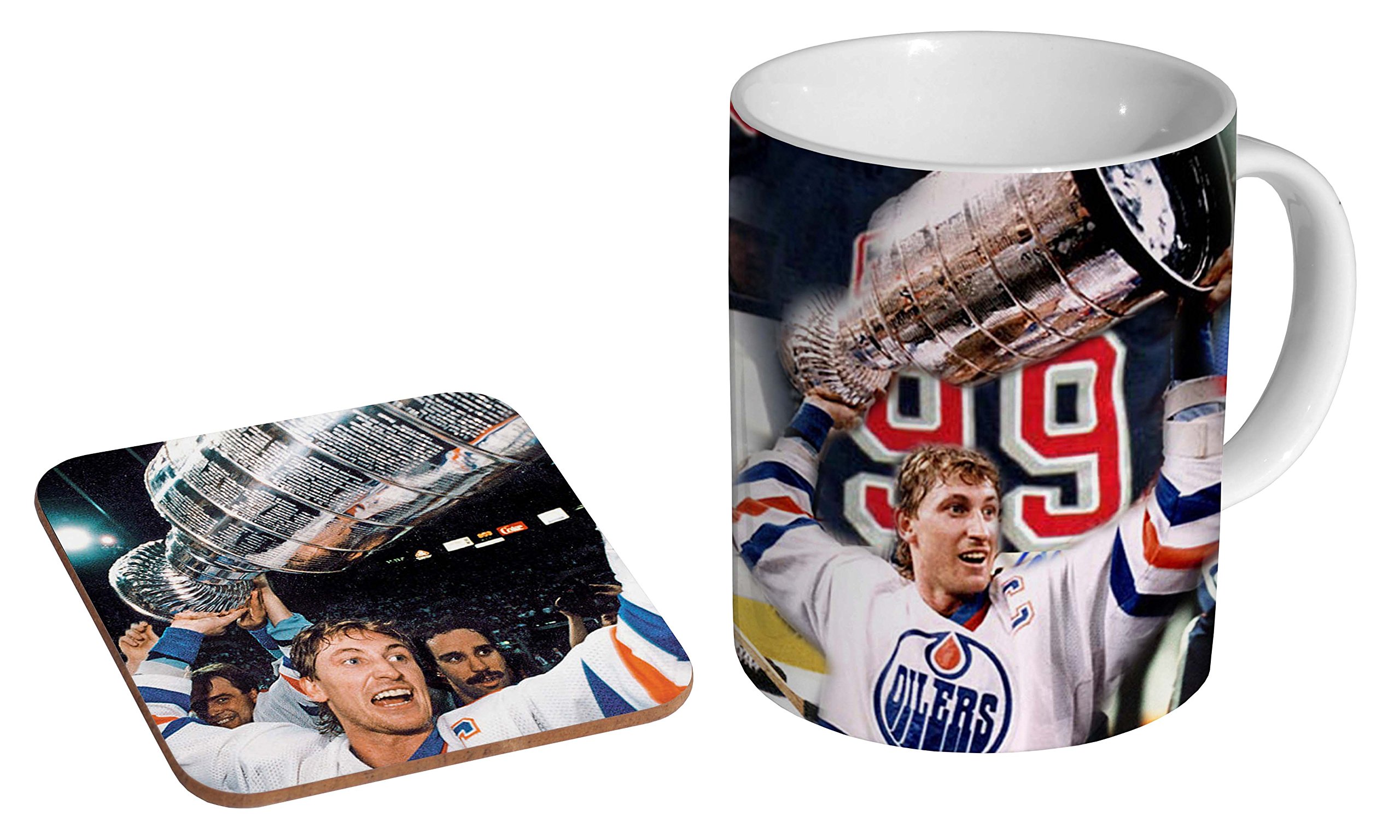 Mugmart White Wayne Gretzky Stanley Cup Ceramic Coffee Mug + Coaster Gift Set …