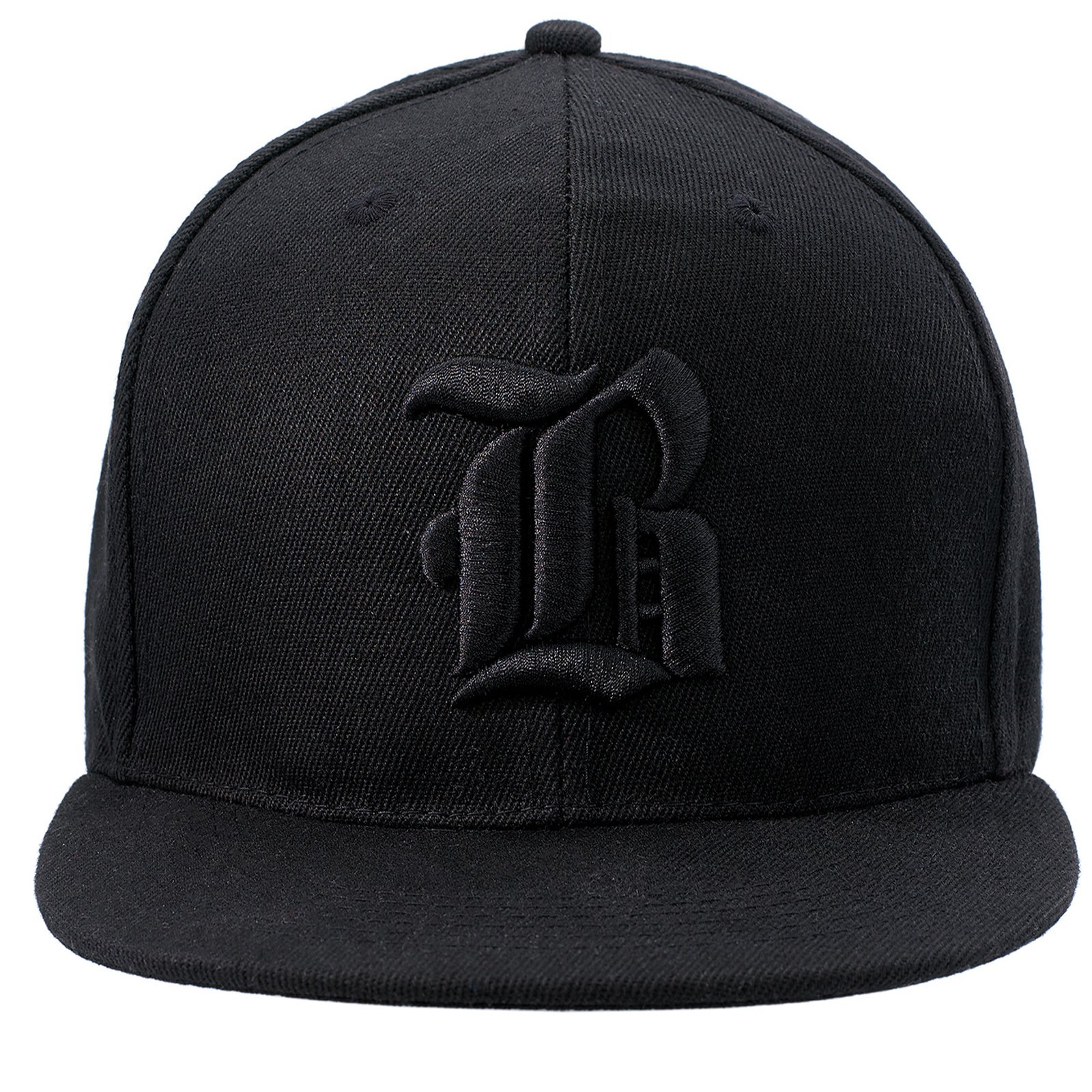 4sold Snapback Hat with Raised 3D Black Embroidery Letter Baseball Cap Hip-Hop Cap Hat Headwear (Adult, B)