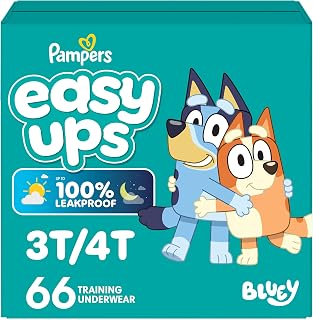 Pampers EasyUps Training Pants Pull On Disposable Diapers for Boys, Size 5 (3T-4T), 66 Count