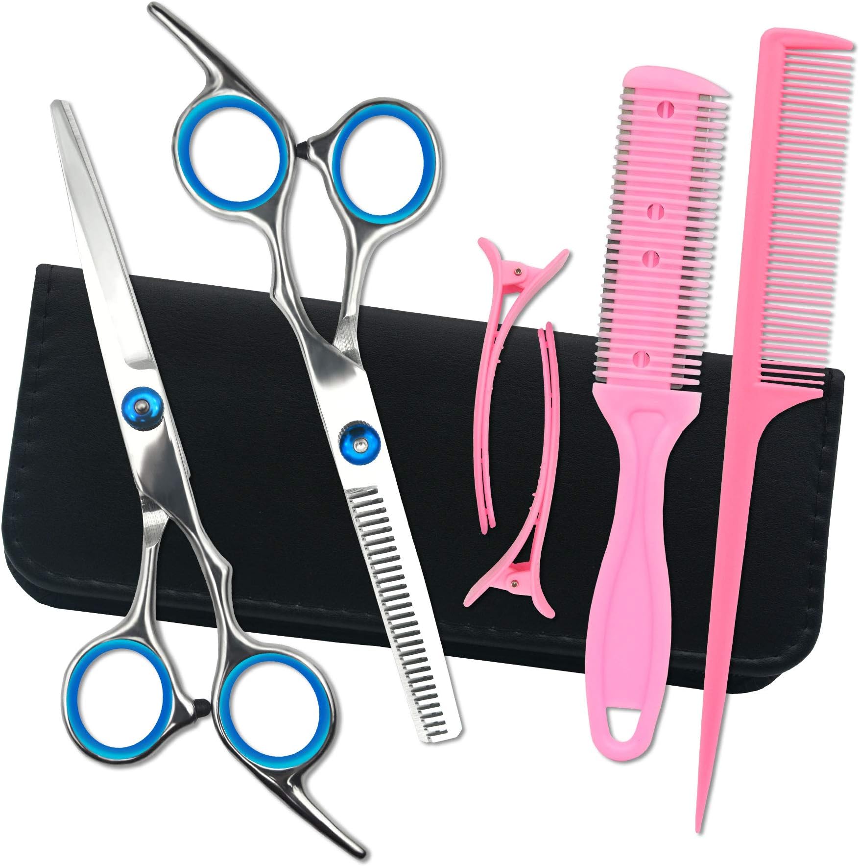 LIGICKY Hair Cutting Scissors Professional Stainless Steel Hairdressing Kits for kids haircuts Thinning Bang Hair Shears for Salon/Home
