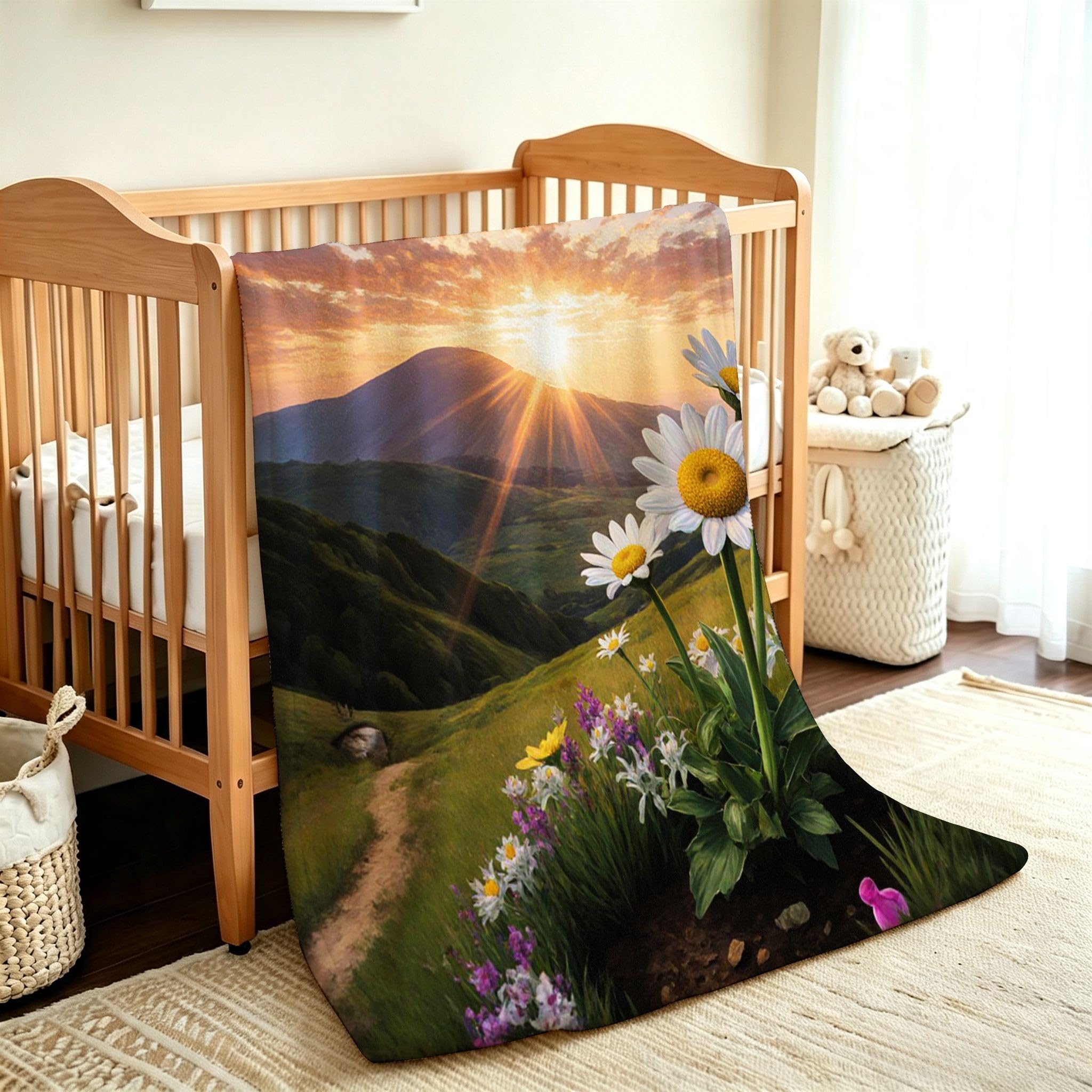 3D Druck Fleecedecke für Zwei 220x240 cm Grüner Berg a1476