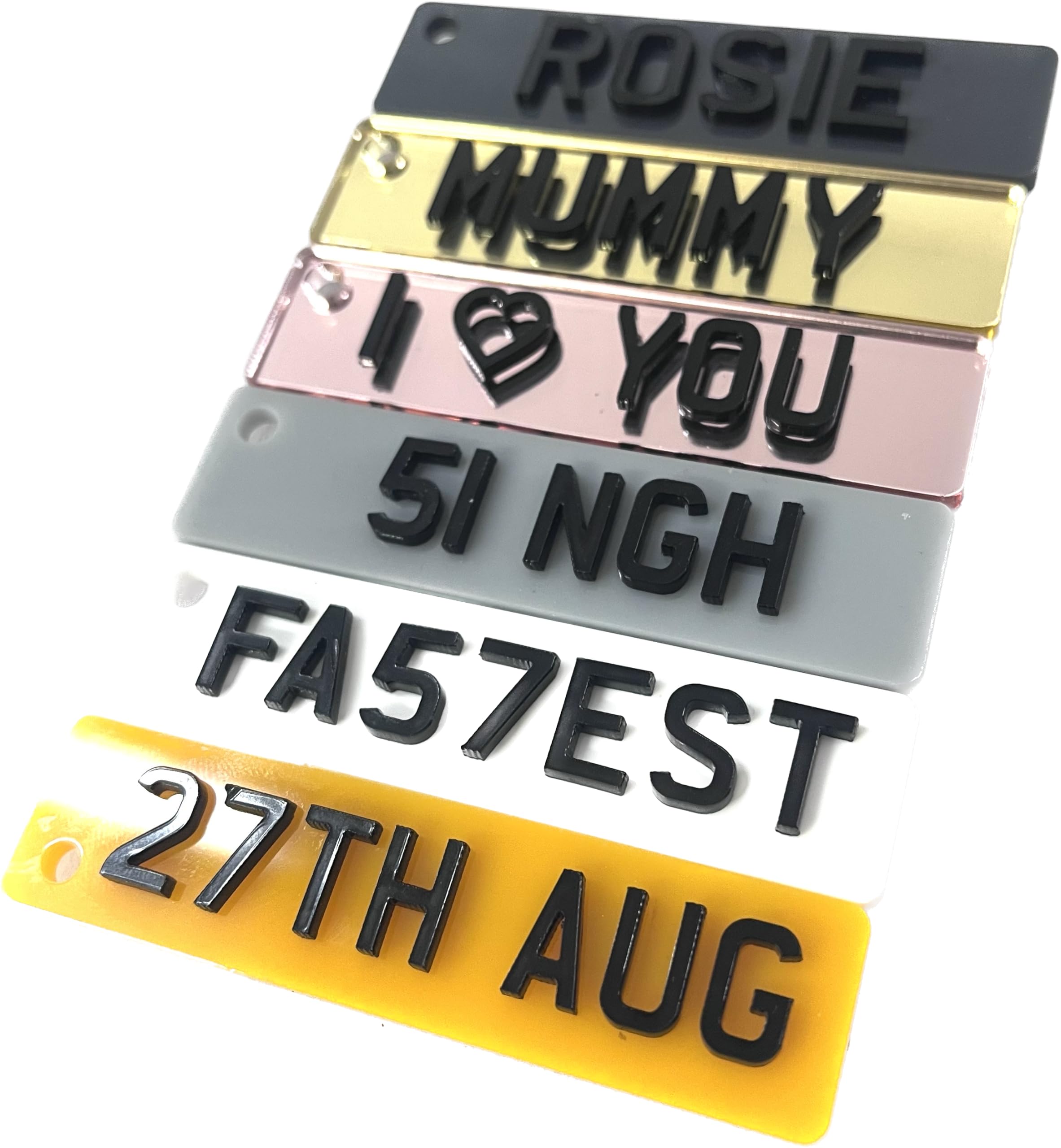 Sonnet SignsPersonalised Car Number plate Keyring Custom Name Car  Registration Licence Plate Key Ring Name Keychain, Custom Number Plate