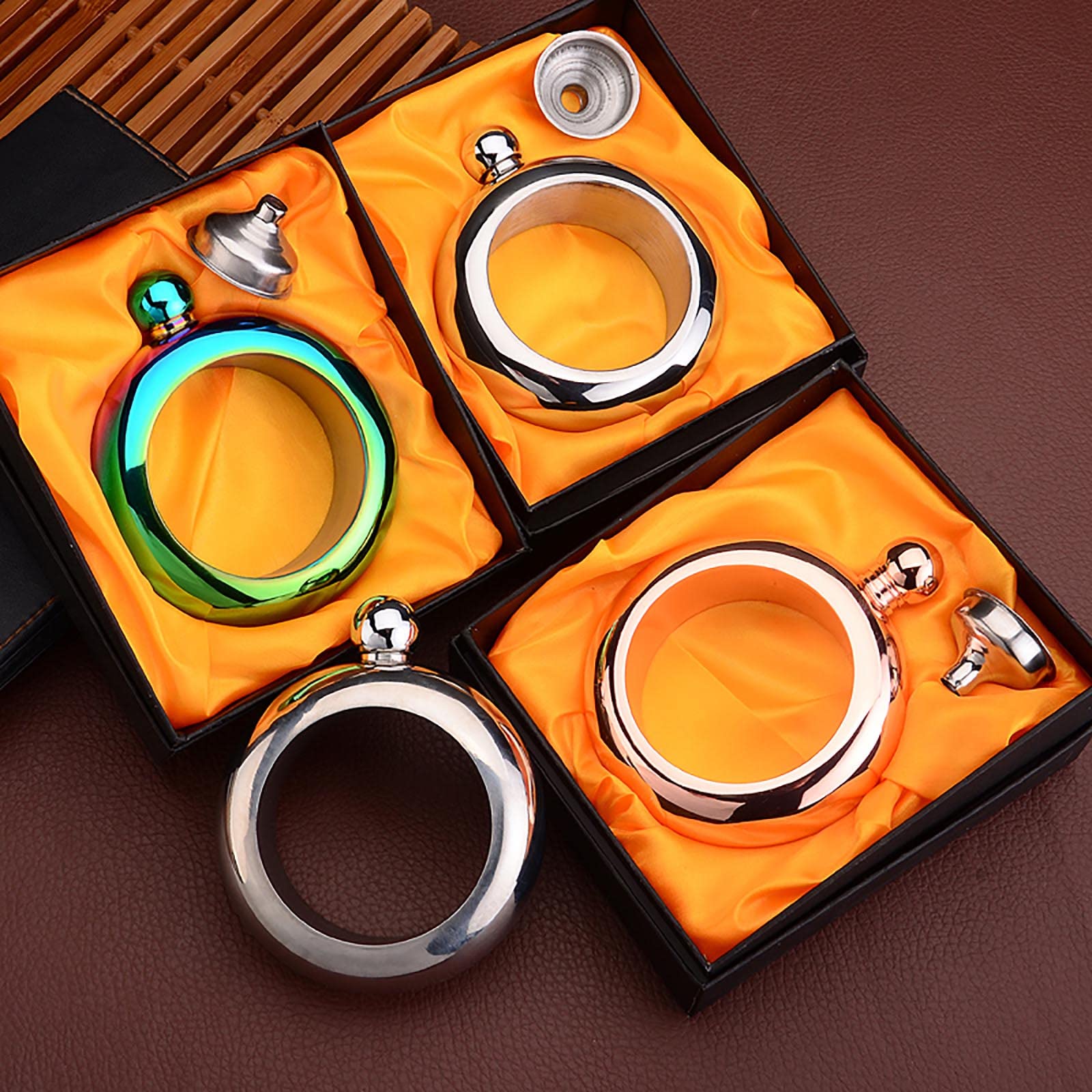 Bracciale Fiaschetta In Acciaio Inox 95ml – Porta Liquori Da Polso Nascosto Con Imbuto – Regalo Divertente