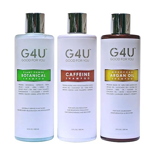 Miniatura 4 de G4U Champú de cafeína para adelgazamiento del cabello, pérdida de cabello y crecimiento del cabello para hombres y mujeres. Libre de sulfato
