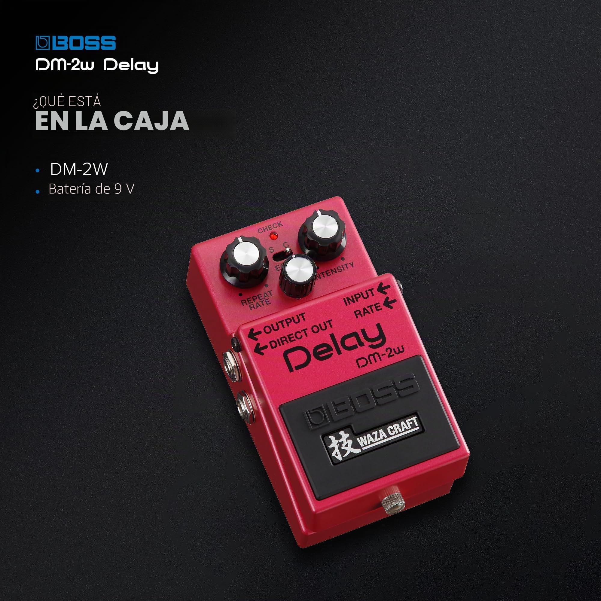 BOSS DM-2W Delay | Pedal de efecto de guitarra Waza Craft prémium