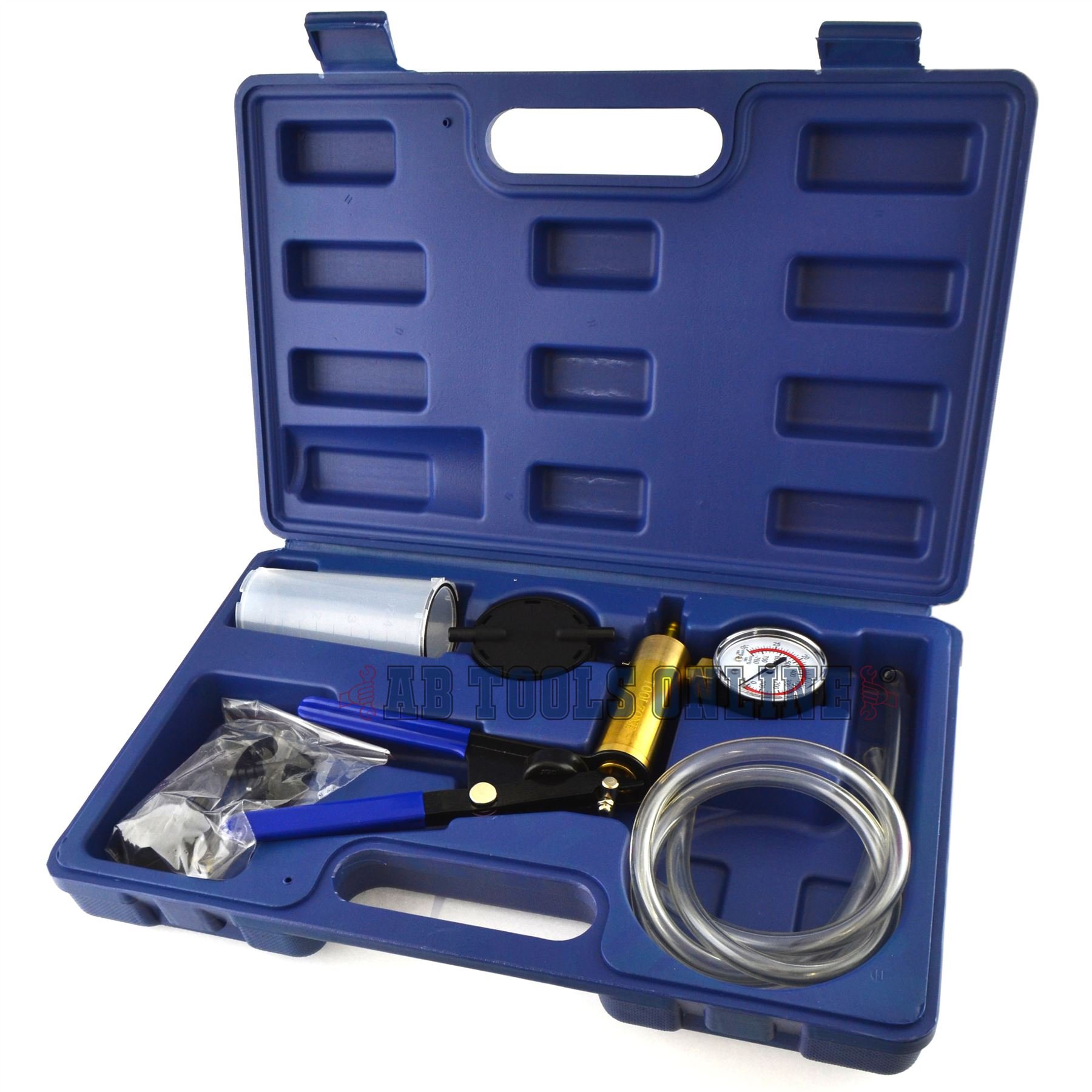 AB Tools16pc Hand Held Vacuum Pump Brake Line Bleed Car Bike Bleeder Suction TE873