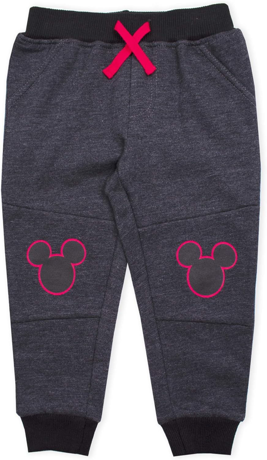 Disney Mickey Mouse Boys 2 Pack Jogger for Toddler and Little Kids Red/Grey Grey 2T