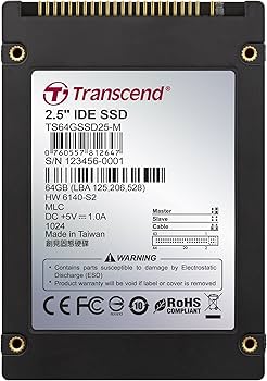 Amazon | Transcend 2.5インチ IDE SSD MLC 64GB TS64GSSD25-M