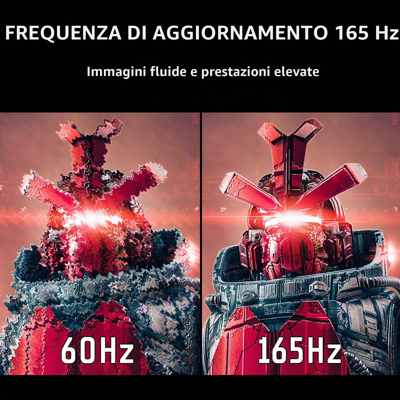 Itek monitor GGF - 27" Piatto 2560x1440 WQHD HDR10, Pannello IPS da 165Hz, Risposta 1ms, Collegamenti 2xHDMI e 2x DP, FreeSync, G-Sync, Adaptive Sync, HAS, Pivot, Flicker Free