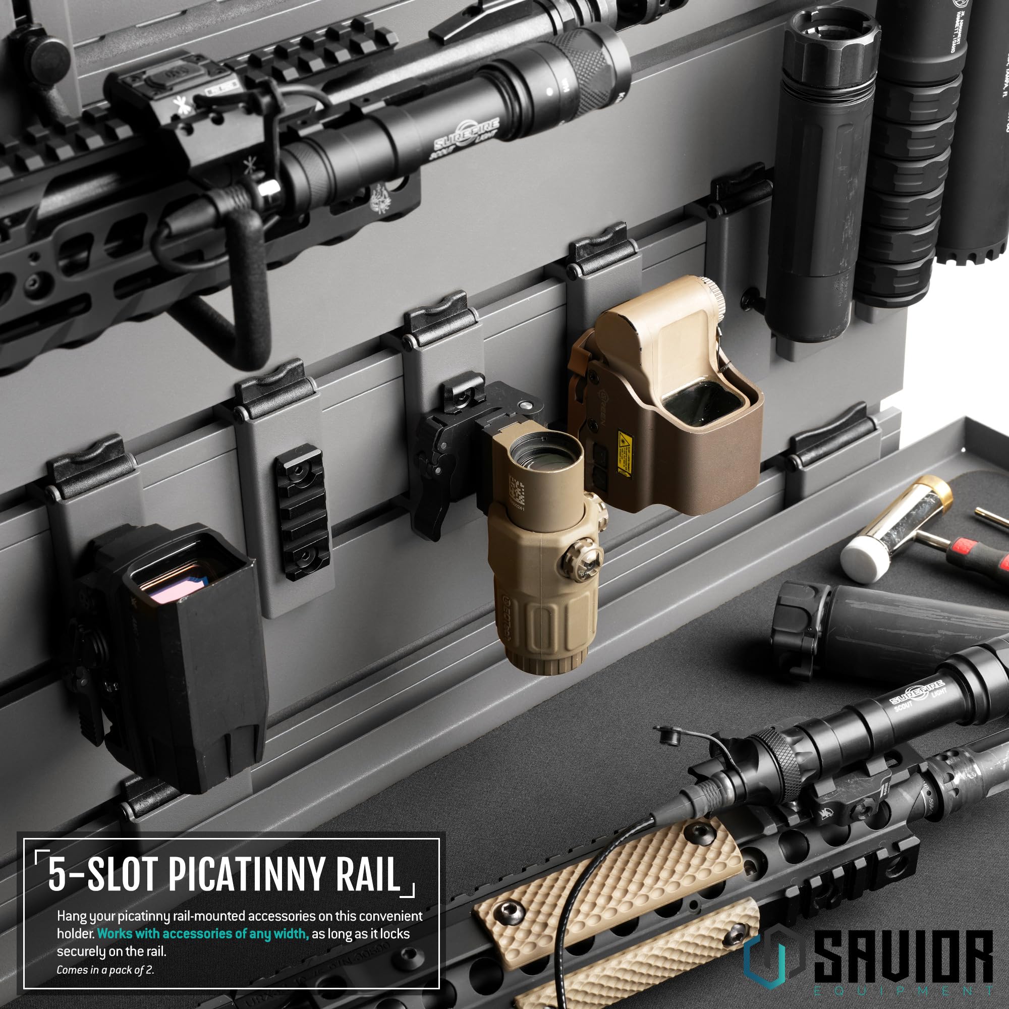 Secure A Scope Rack Snapklik.com : Savior Equipment Wall Rack System Heavy-Duty Steel ...