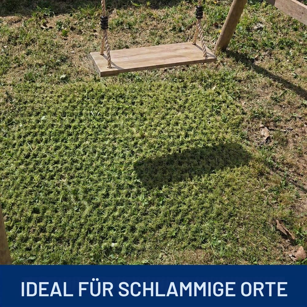 Hybrid-Rasengitter (100 x 100 cm) - Flexibler Rasengitter für Mähroboter | Schaukel | Matte
