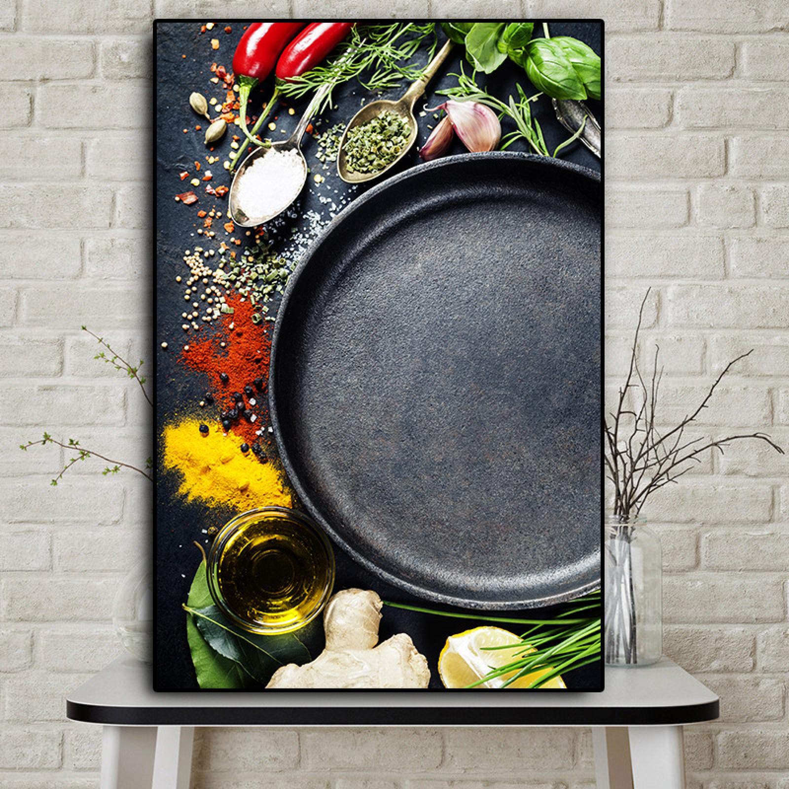 Toile peinture cuisine épices pour une ambiance de restaurant cinq étoiles