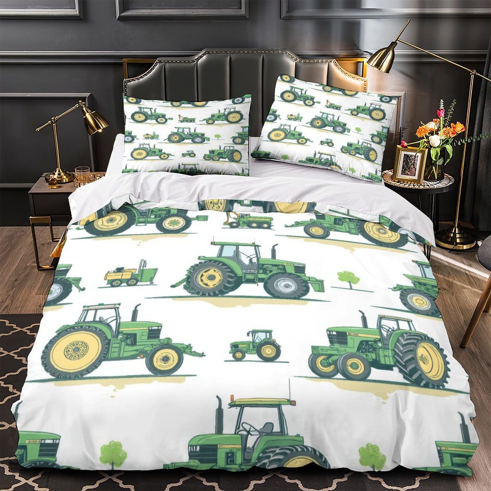 Traktor Bettwäsche 3D Mikrofaser Jugend Set Bauernhof Kinder