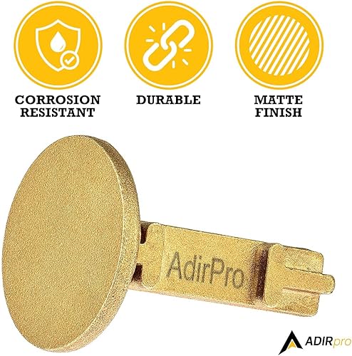 Vista 7 de AdirPro Marcadores de topografía – Tapas de marcado de límites permanentes de perfil bajo y latón macizo duradero – para topografía y medición