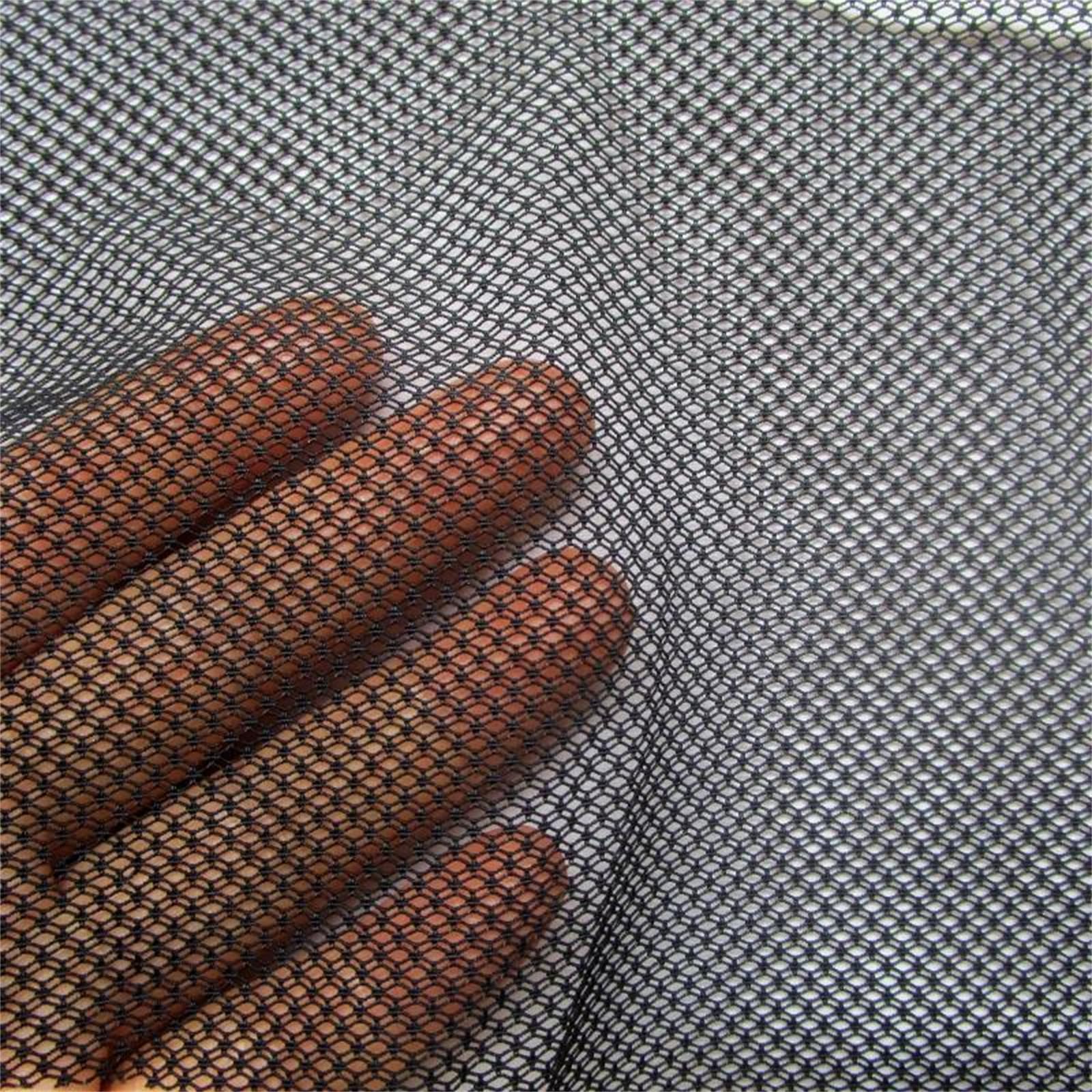 1 Yard 140Cm Larghezza 4-Way Stretch Spandex Poliestere Tessuto di Maglia Morbido Trasparente Scava Fuori Rete for Lingerie Biancheria Intima Cucito(Cream)