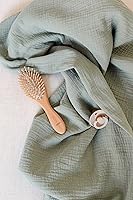 Vista 3 de Funda de lactancia de muselina para lactancia materna, transpirable, 100% algodón, con aro rígido para delantal de lactancia, toldo multiusos