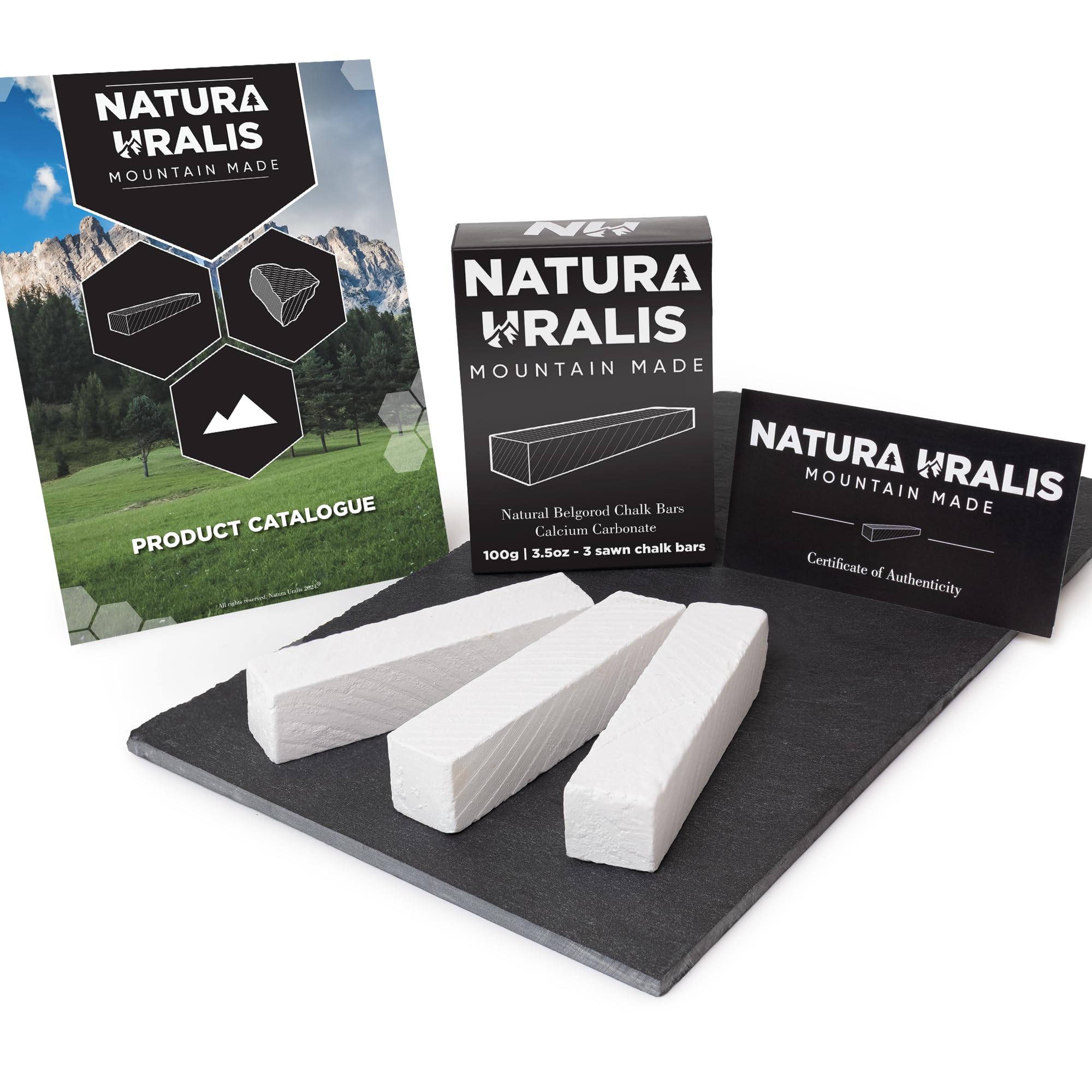 Premium Belgorod Sawn Chalk | White Chalk Bars - Amazing Crunch, Satisfying Earthy, Velvety and Firm Texture, ASMR Sensation, Natural Calcium Carbonate (Mini (100g))