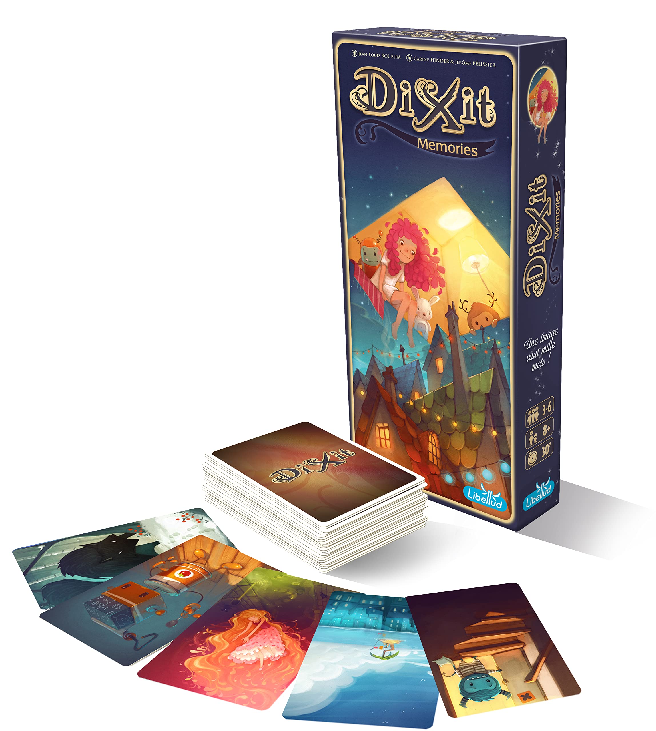 Libellud, Dixit - Estensione: Memories (Edizione 2022), Gioco di Comunicazione, Età: 8+ , 3-6 Giocatori, Tempo di Partita: 30 min, Edizione in Lingua Francese