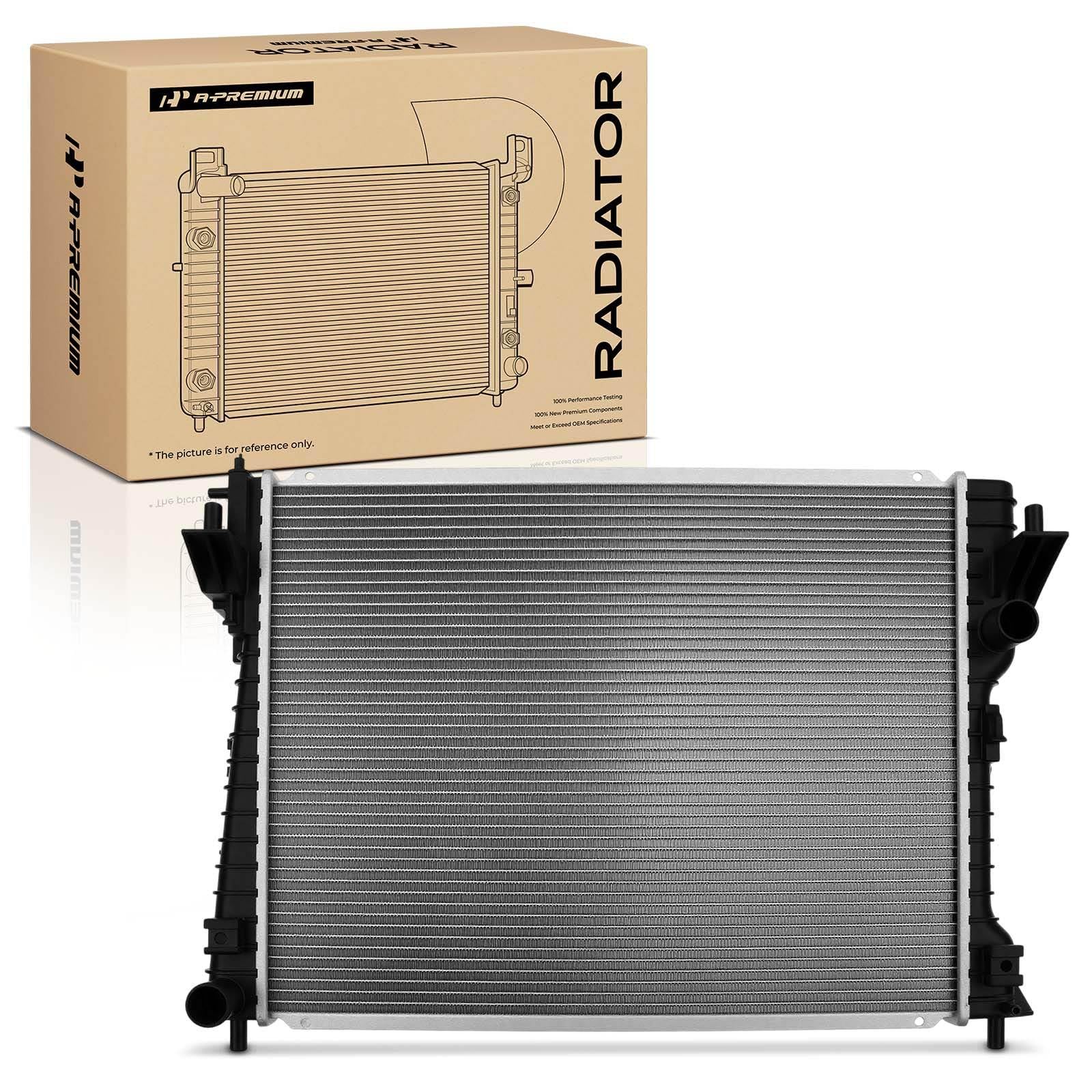 A-Premium Engine Coolant Radiator Assembly Compatible with Ford Mustang 2005 2006 2007 2008 2009 2010 2011 2012 2013 2014, 3.7L 4.0L 4.6L 5.0L V6 V8