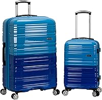 Vista 104 de Rockland - Maleta de viaje Melbourne, rígida y expandible, con ruedas giratorias, Azul