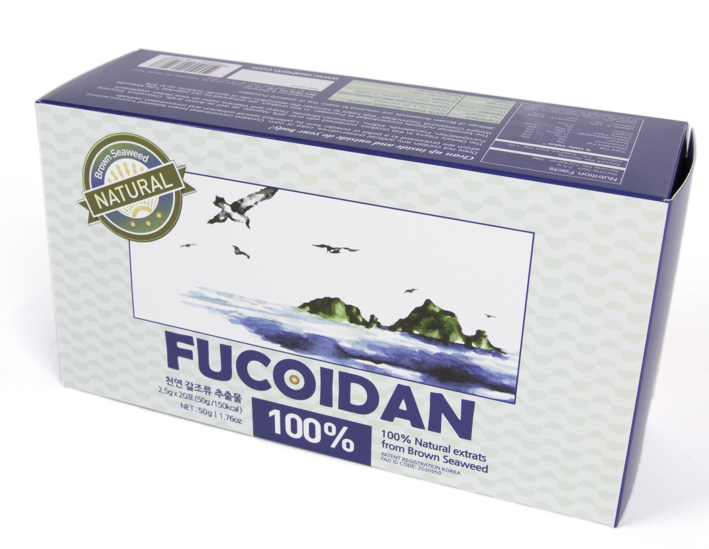 Fucoidan – 100% Natural Brown Seaweed Extract, Low Molecular Weight Marine Supplement, 50g (10 Sachets)