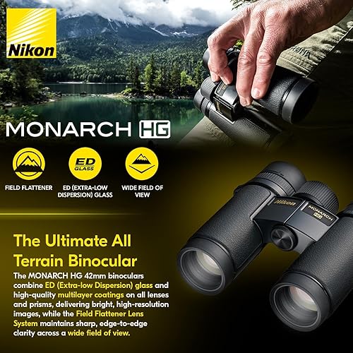 Vista 6 de Nikon Monarch HG 10X42 Binocular, negro (16028)