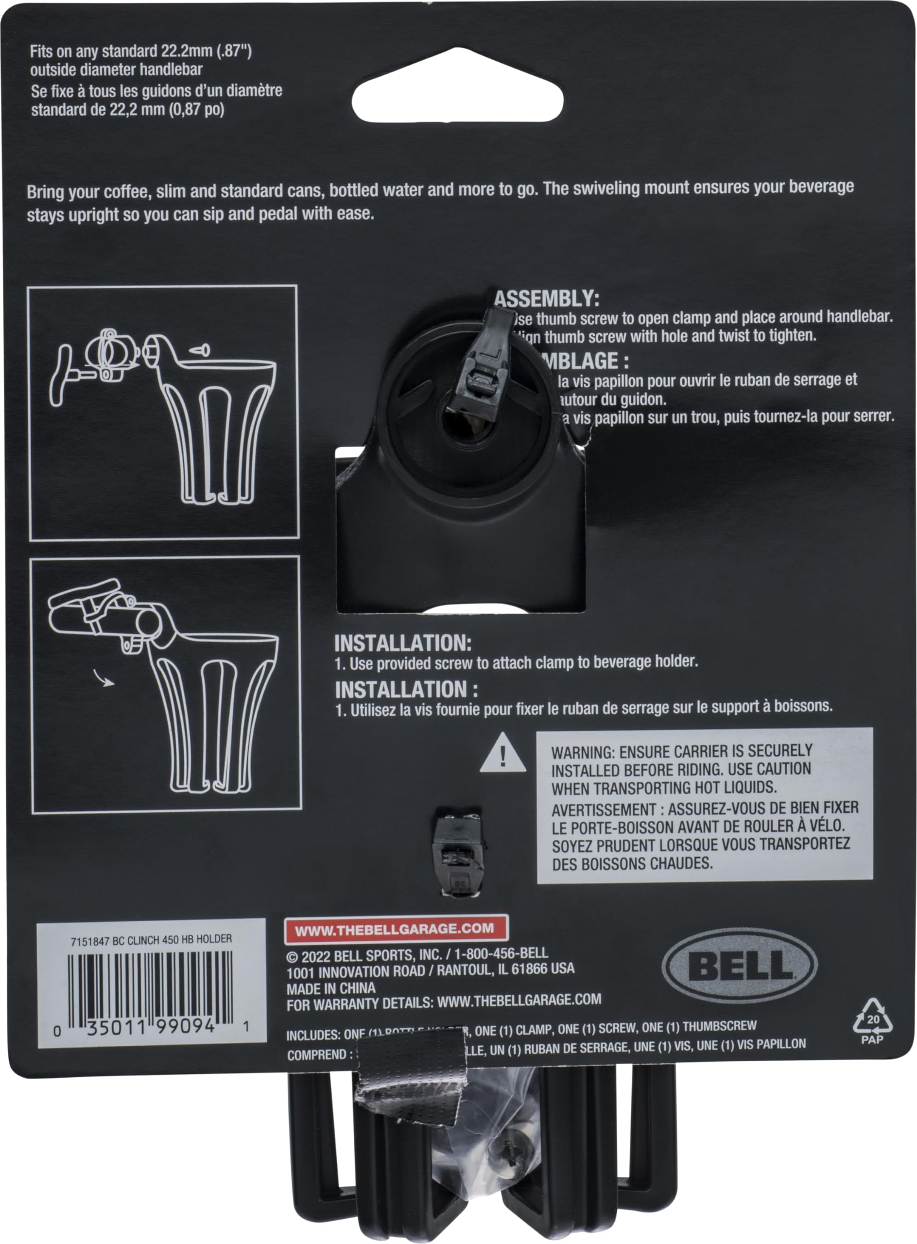 Bell Clinch 450 Fahrradlenker Getränkehalter