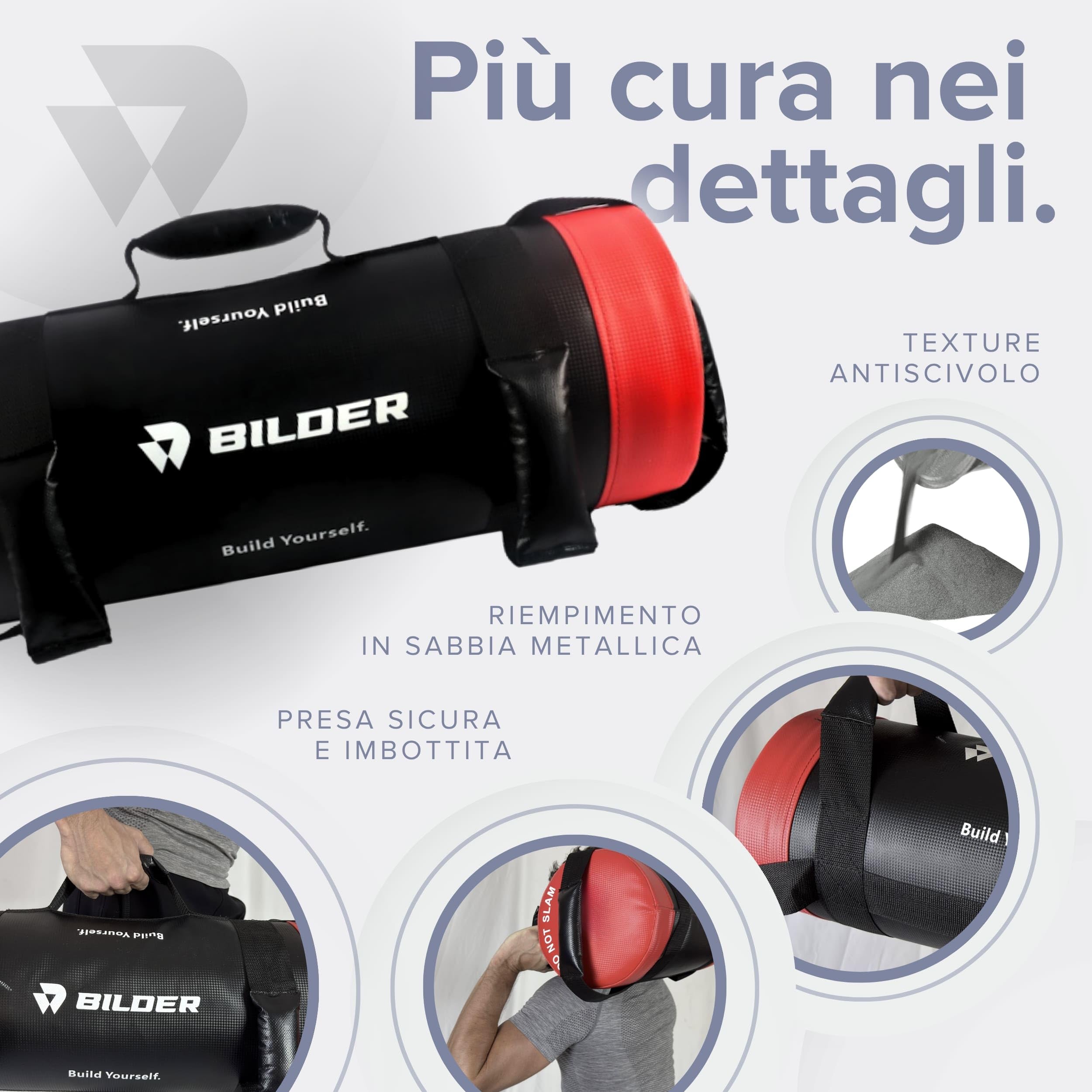 BILDER - Powerbag Compatto 5 Kg con Sabbia Metallica, Sandbag Fitness per Forza, Resistenza e Core Training, Sacco Pesi Palestra con Maniglie Multiple, Attrezzi Palestra Casa per Allenamento Completo