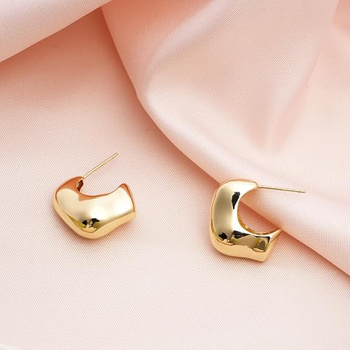 Miniatura 4 de Yowivon Bolsa de maquillaje transparente + aretes de aro Huggie