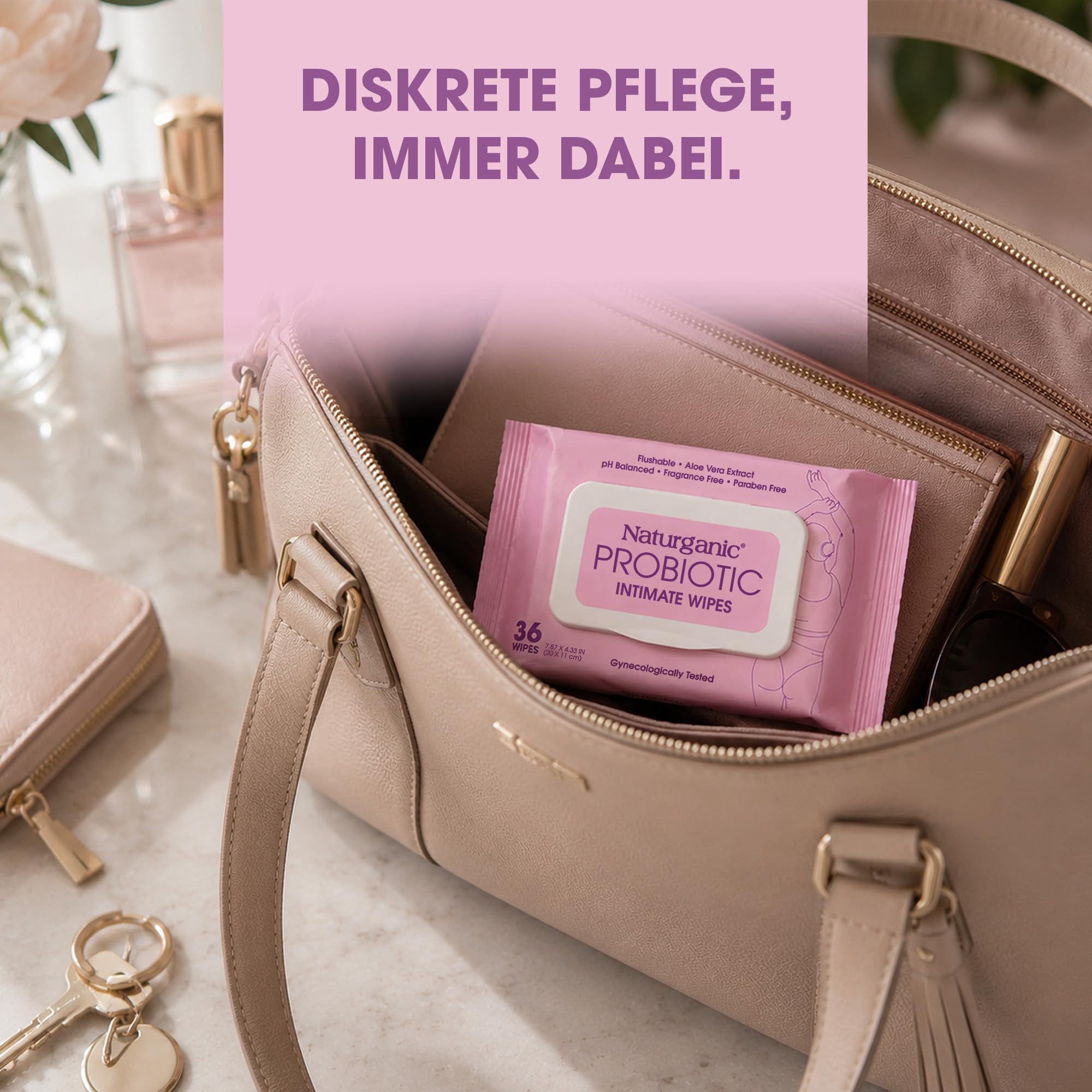 Probiotische Intimpflege-Tücher Sensitive Großpackung (20er Pack x 36 Stück) – Gynäkologisch getestet & pH-hautneutral – Mit Lactobacillus-Ferment & Aloe Vera Parfümfrei & Spülbar
