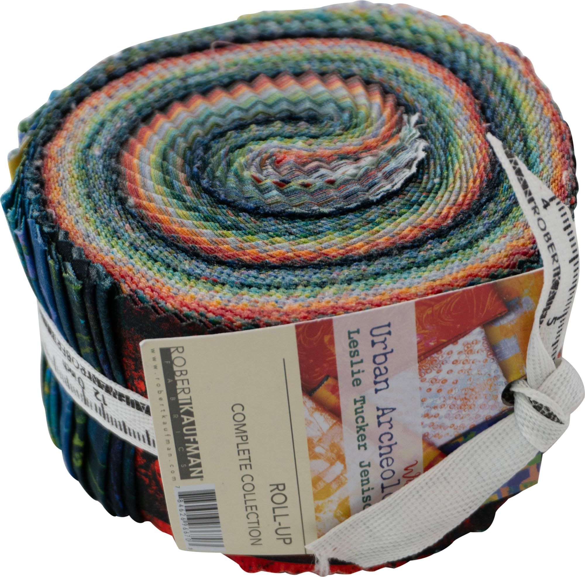 Leslie Tucker Jenison Wishwell Urban Archeology Roll Up 40 2.5-inch Strips Robert Kaufman RU-1397-40
